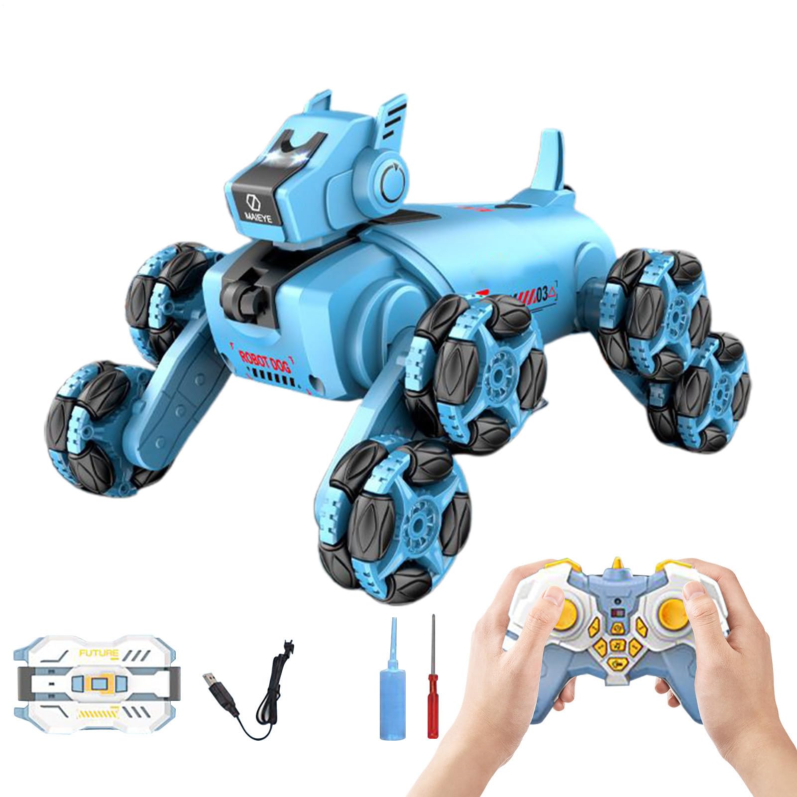 Cane robotico, cani robotici per bambini Smart 8WD acrobatico cani robot