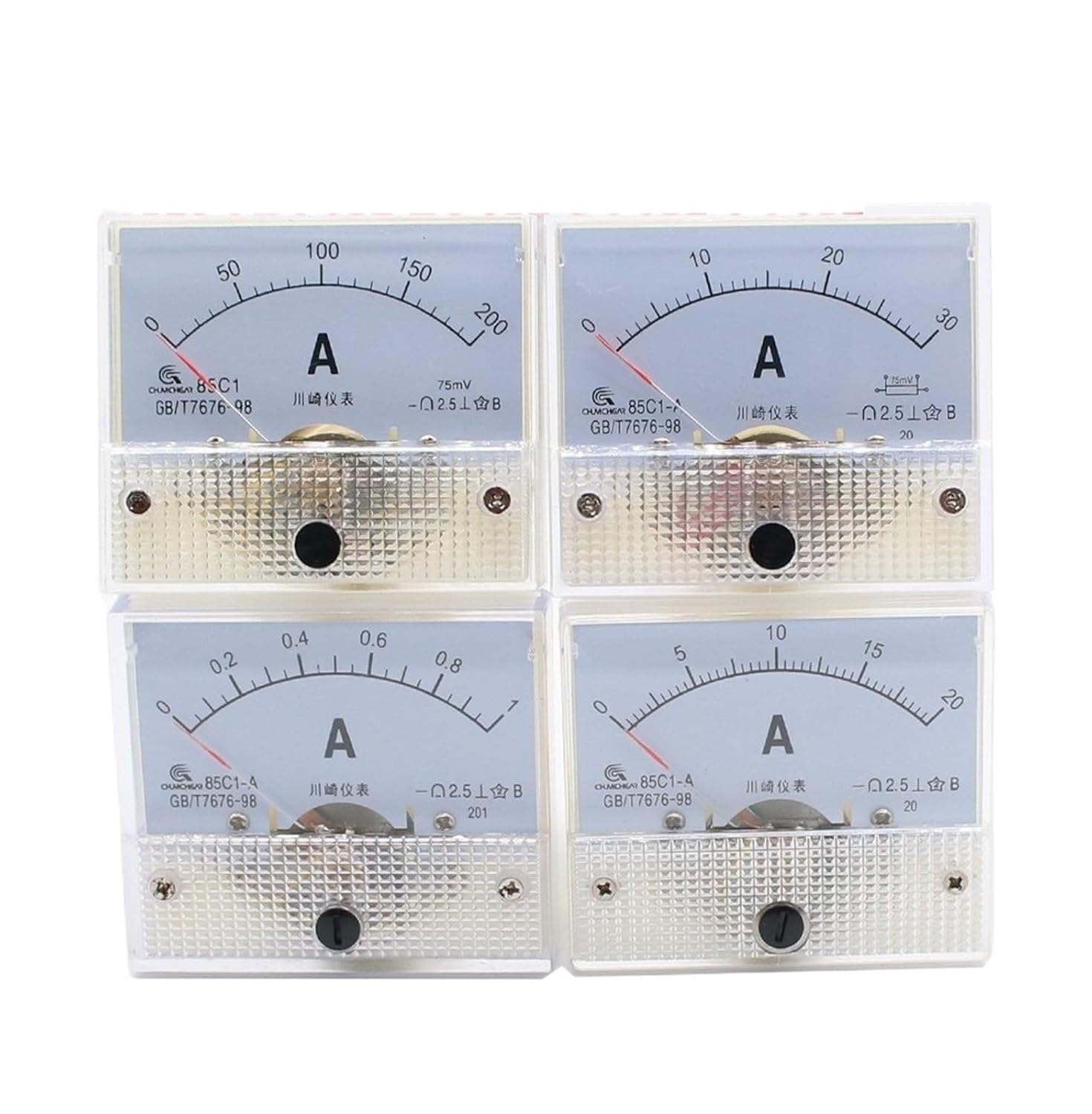 1pcs 85C1 DC Analog Panel Voltmeter Ammeter Amp Volt Meter Gauge 1A 5A 10A 20A 30A 50A 75A 100A 150A 200A 250A 300A 400A 500A(2A)