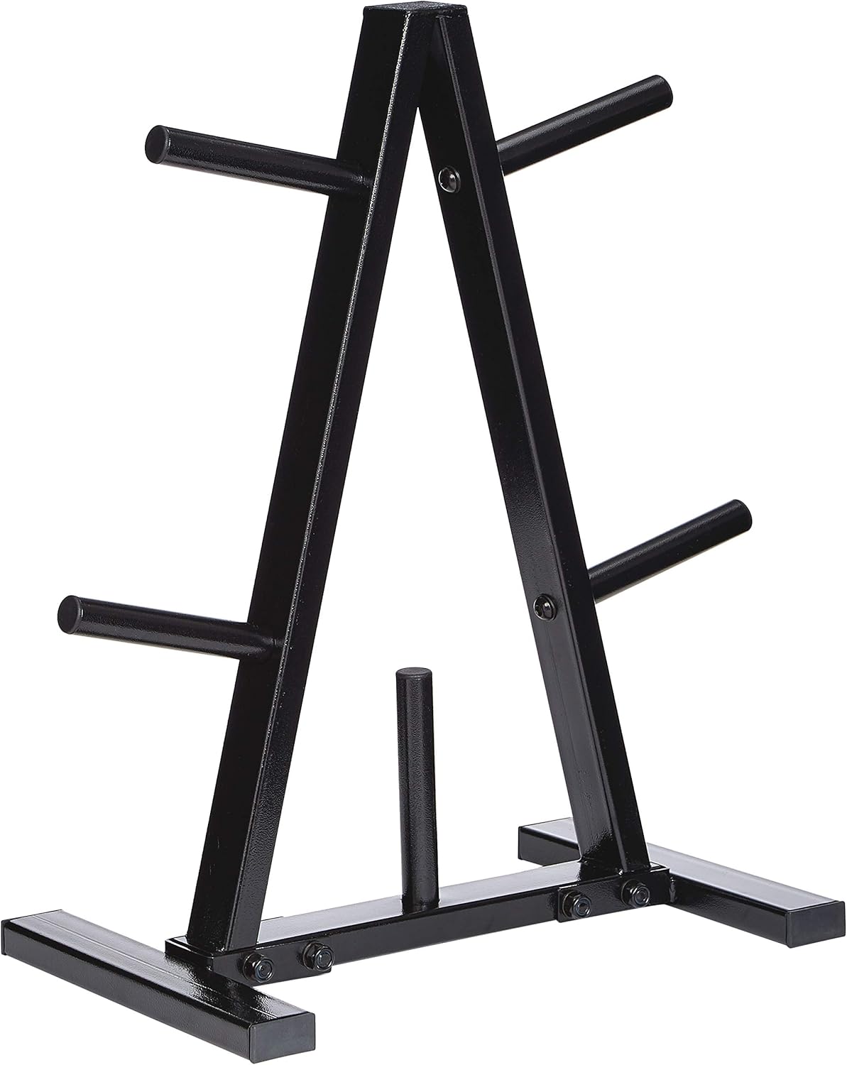 Amazon Basics 1" Weight Plates Rack 23 x 12 x 25 Inches, Black