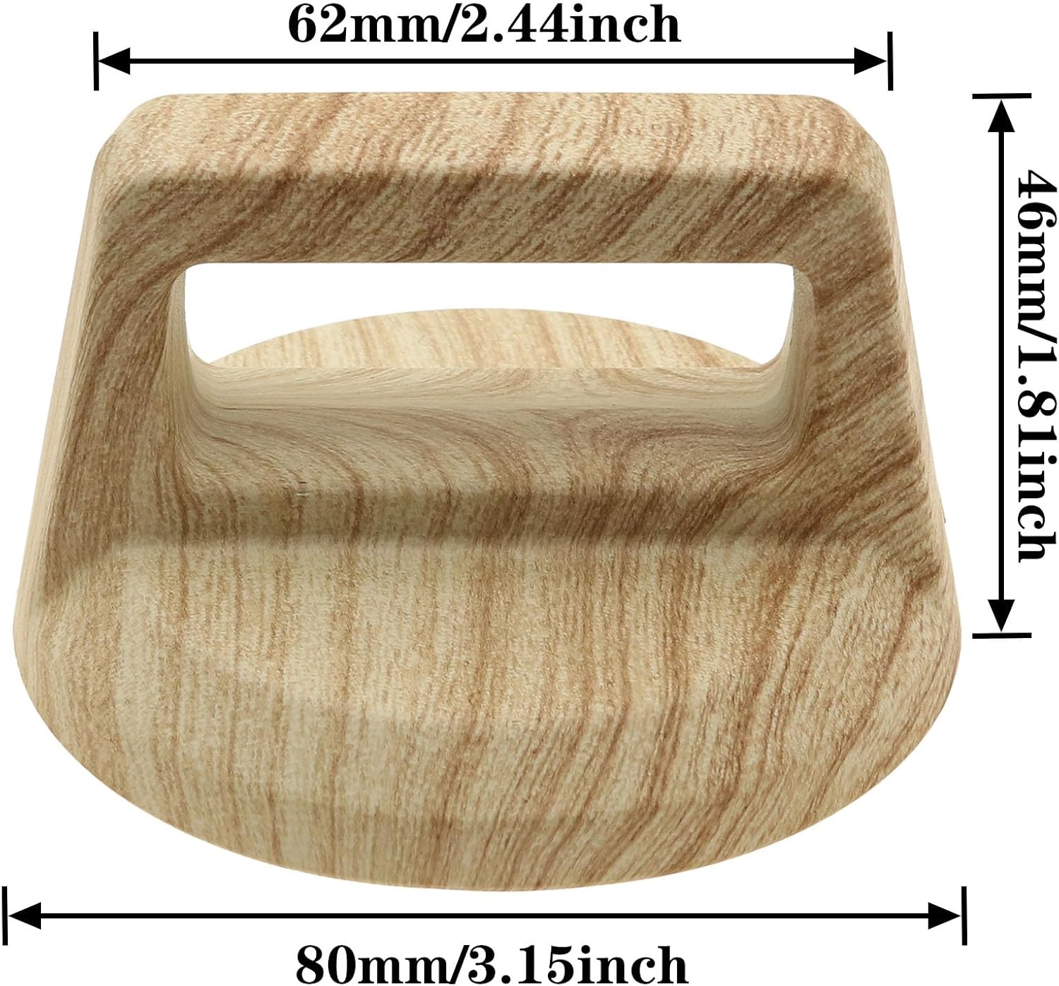 2 PCS Universal Pot Lid Top Replacement Knob Pot Lid Cover Knob Handle for Kitchen Cookware Light-Colored Wood Grain