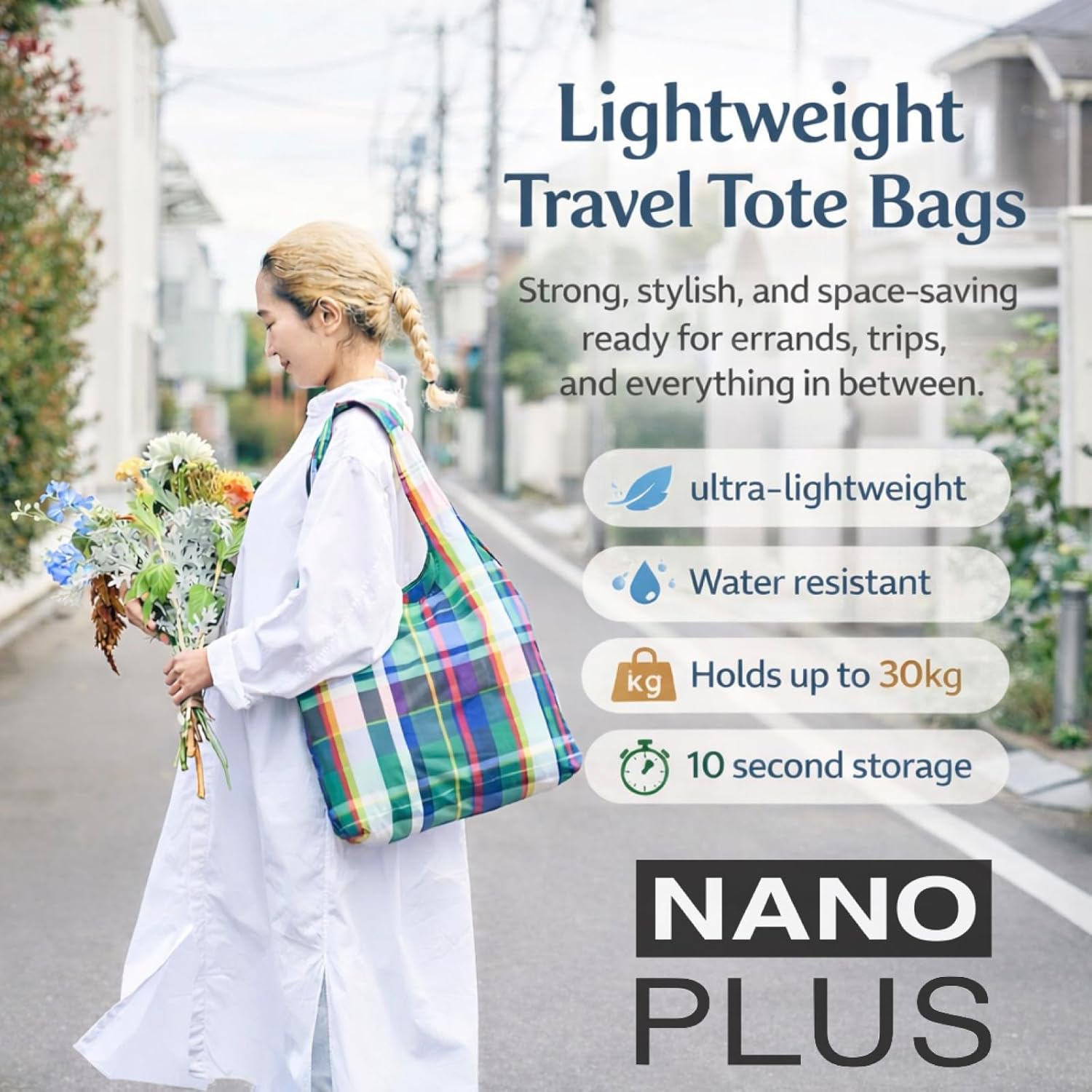 Compact Reusable Grocery Tote Bag – Lightweight, Foldable & Packable Shopping Bag for Travel - Image 6