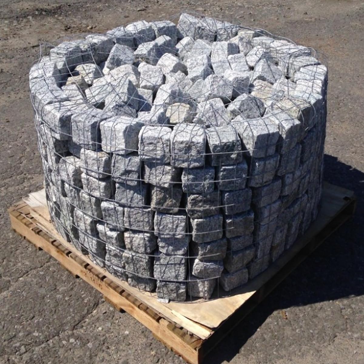 Gray Granite Cobblestone (Belgian Block) Cubes – 4x4x4”+/- Average Nominal Dimensions – Durable Paving Stone for Driveways, Patios & Garden Edging – 20 Lbs - 2Pcs