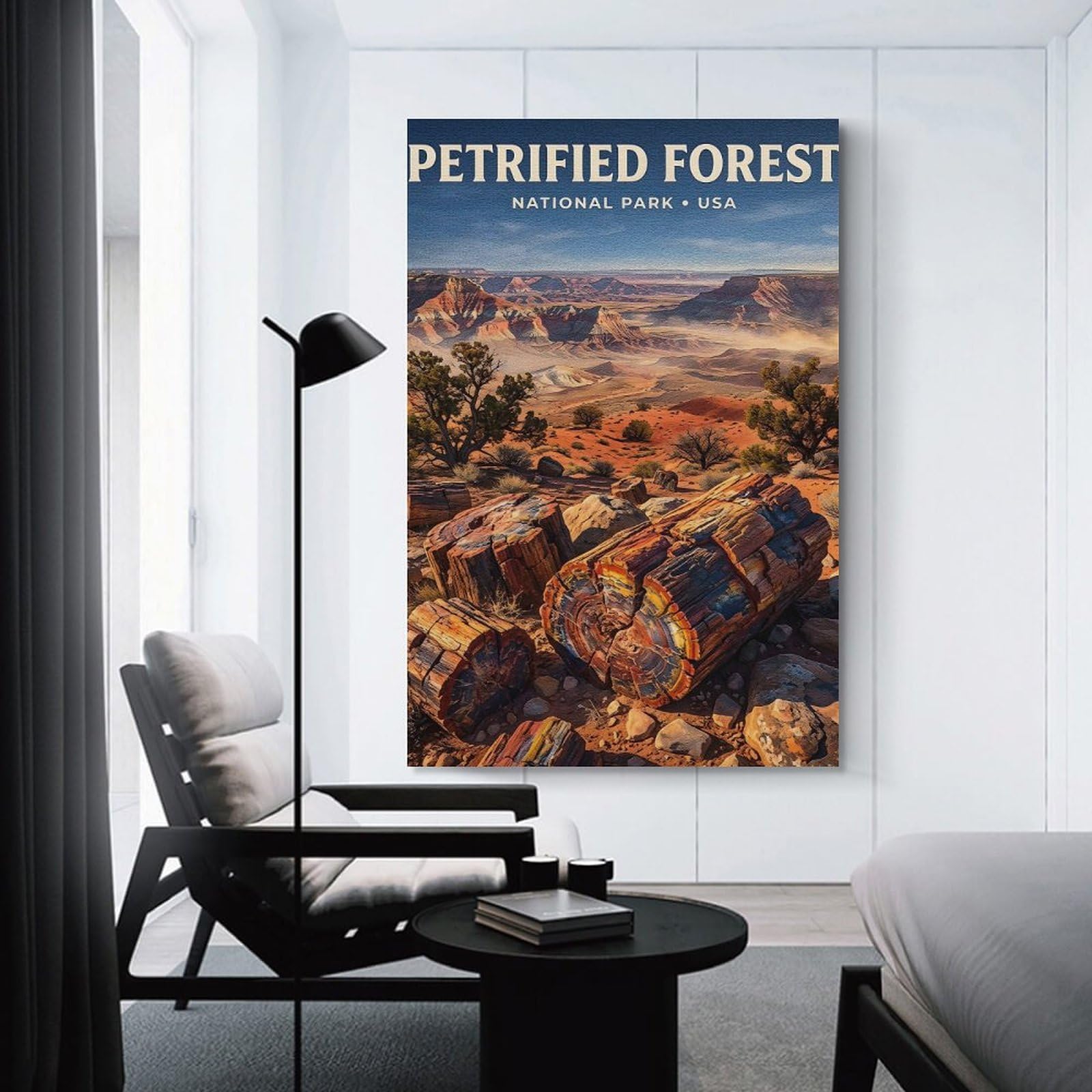 Junmoney Wall Picture Print Petrified Forest National Park, 08x12inch(20x30cm), for Workspace Walls, Study Corners Or Bedrooms, A Smart Decor Choice for Study Walls