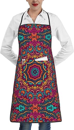 Miniatura 1 de Delantales de cocina para mujeres con bolsillos, delantal divertido para mujer, delantal impermeable lindo para cocinar, cocina, chef camarera