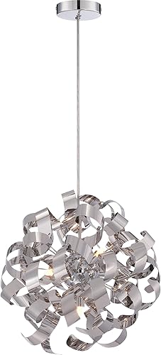 Miniatura 10 de Quoizel RBN1512C, Lámpara colgante pequeña, redonda, con lazos, con 3 luces de xenon, cromada., RBN2817MN, 40watts, 120 volts