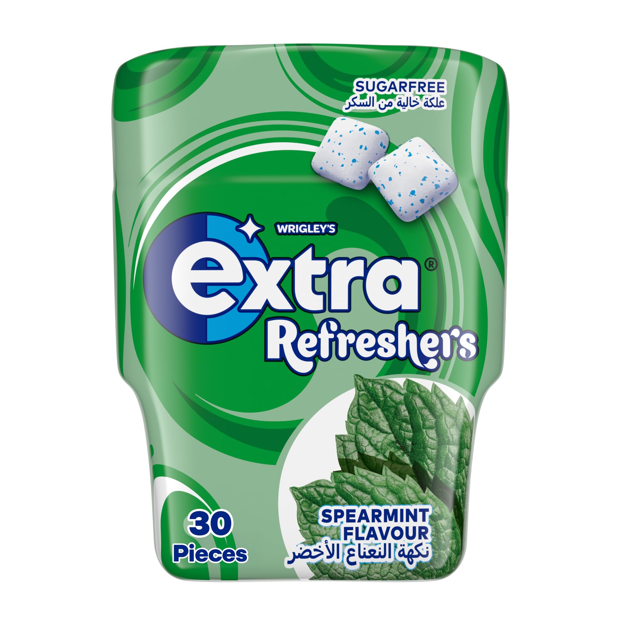 Gum Refreshers Spearmint, Sugar Free Chewing Gum 30 Pieces, Get Fresh on the Go, and Ready for Every Opportunity