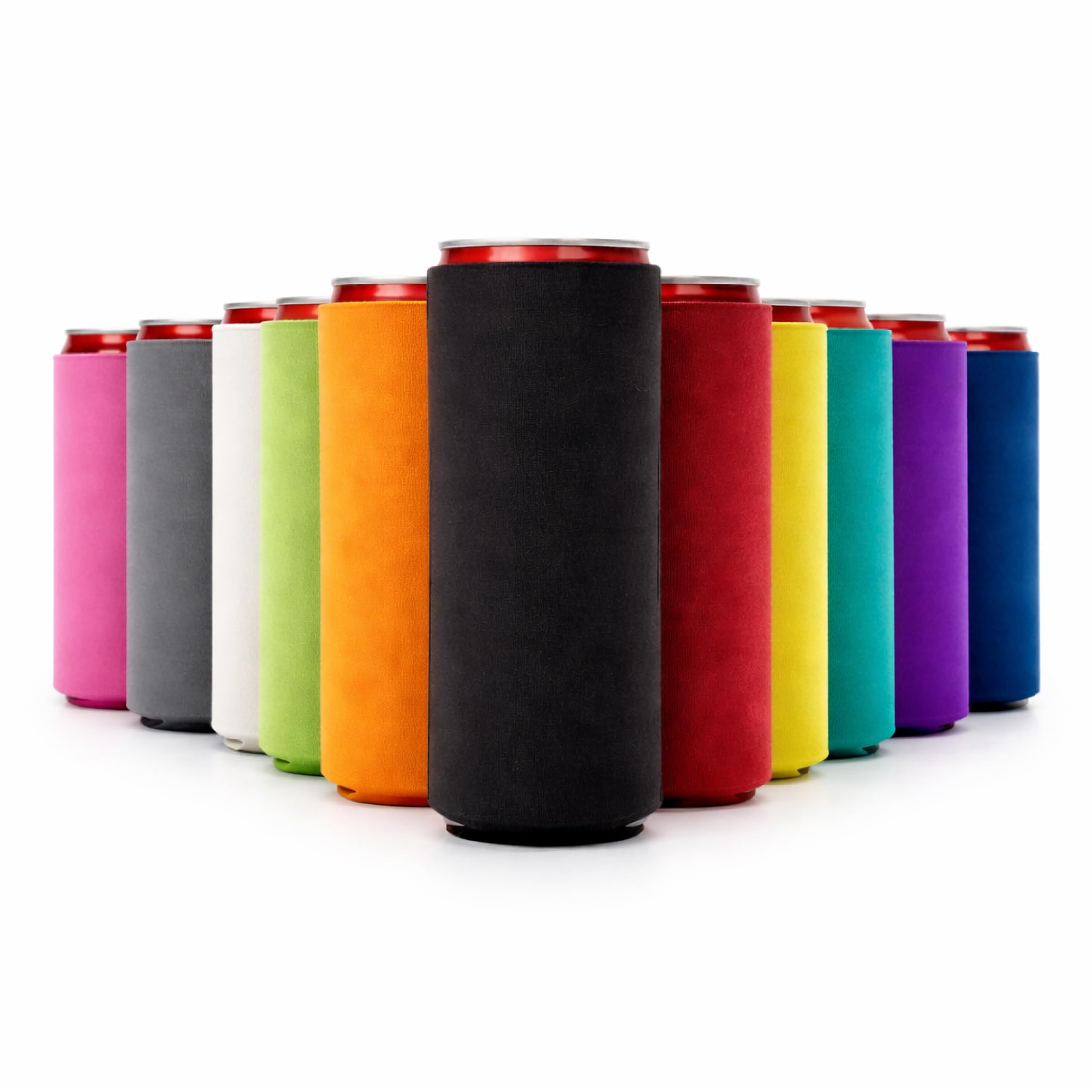 Fundas de neopreno delgadas para latas skinny de cerveza de 12 oz y seltzers