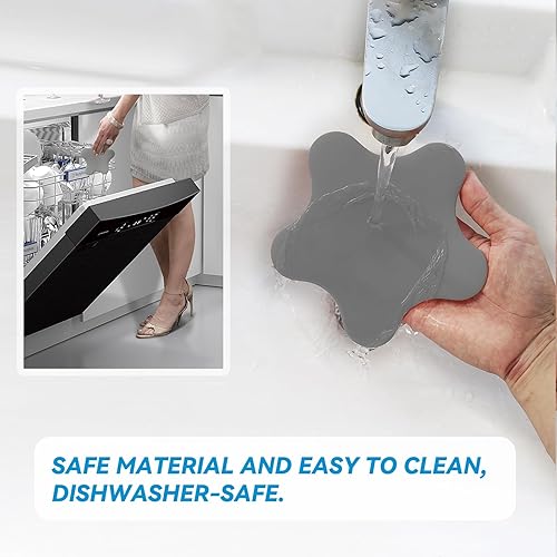 Miniatura 7 de Paquete de 2 tapones de drenaje para bañera, adorable cubierta universal de silicona para drenaje de baño, regalo para niños y bebés, hermosa