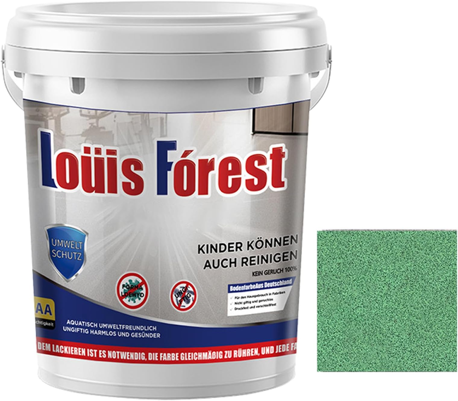 Epoxy Colored Sand Self Leveling Floor Paint, 2025 New Waterproof, Water-Based Epoxy Coating for Concrete and Garage Floors, Suitable for Both Interior and Exterior Applications (F/1KG)