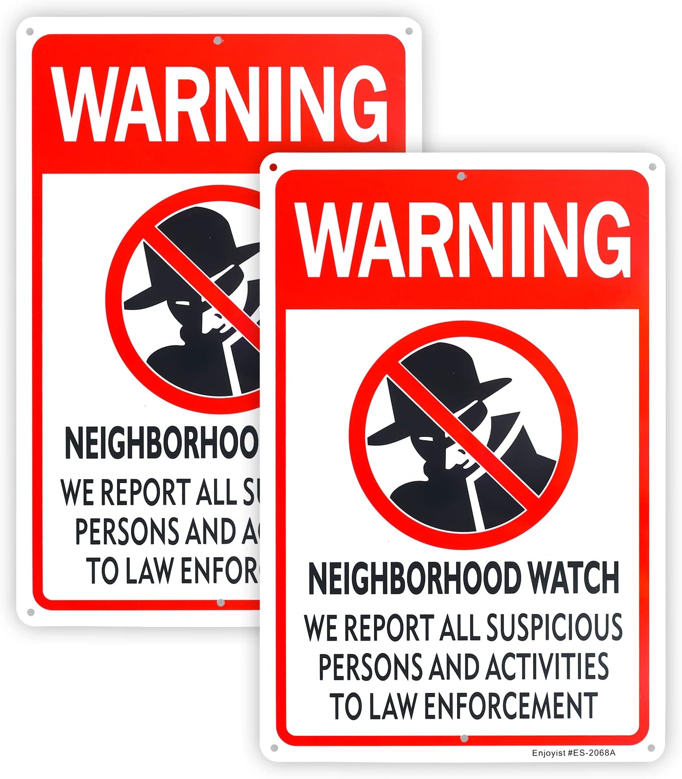 Amazon.com: 2-Pack Neighborhood Watch Sign，12"x 8" .04" Aluminum ...