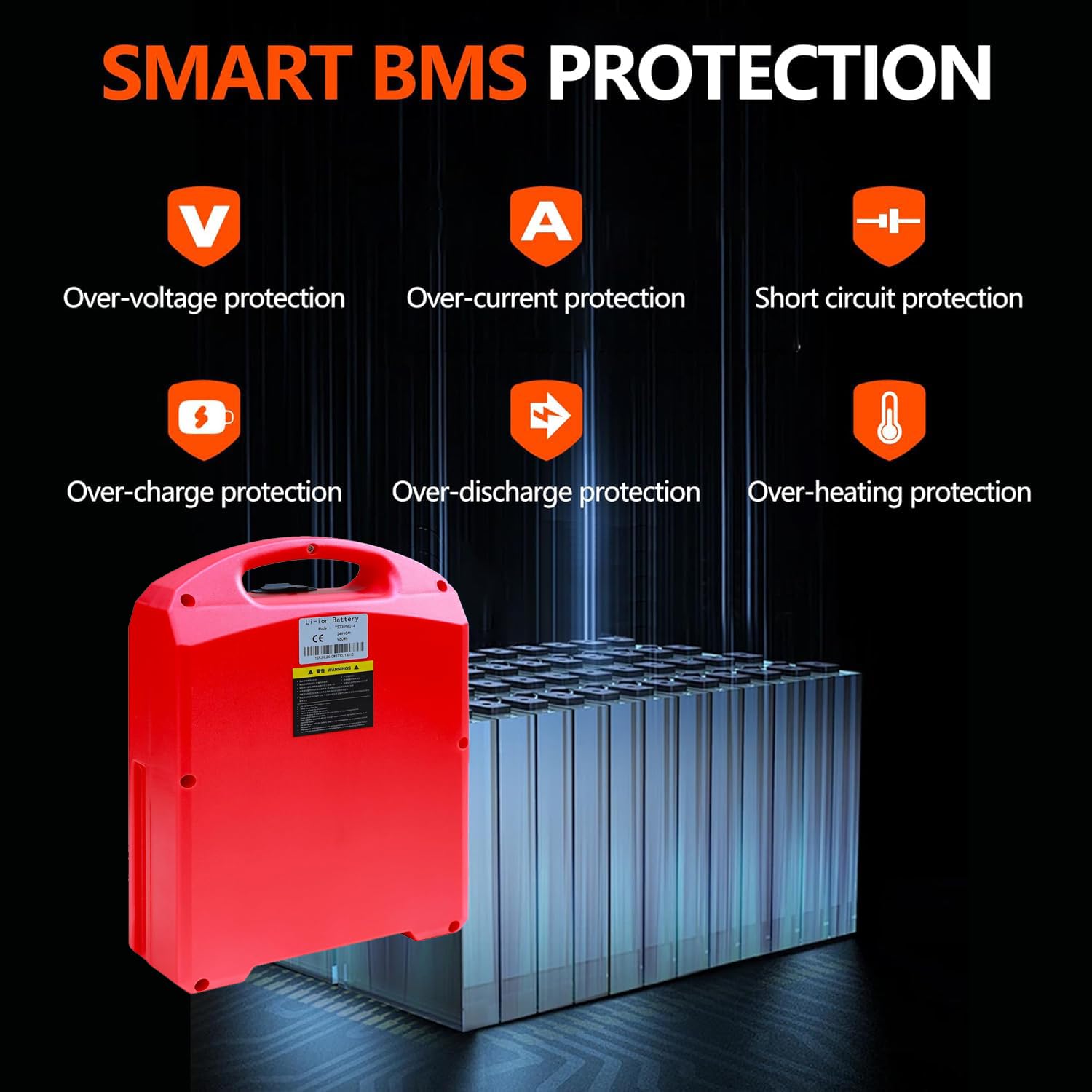 Batteria per Carrello elevatore Elettrico 24V 20Ah 30Ah 40Ah Batterie per transpallet Elettrico LiFePO4 48V 15Ah 20Ah per Motore CBD15J/CBD18/20-LI3