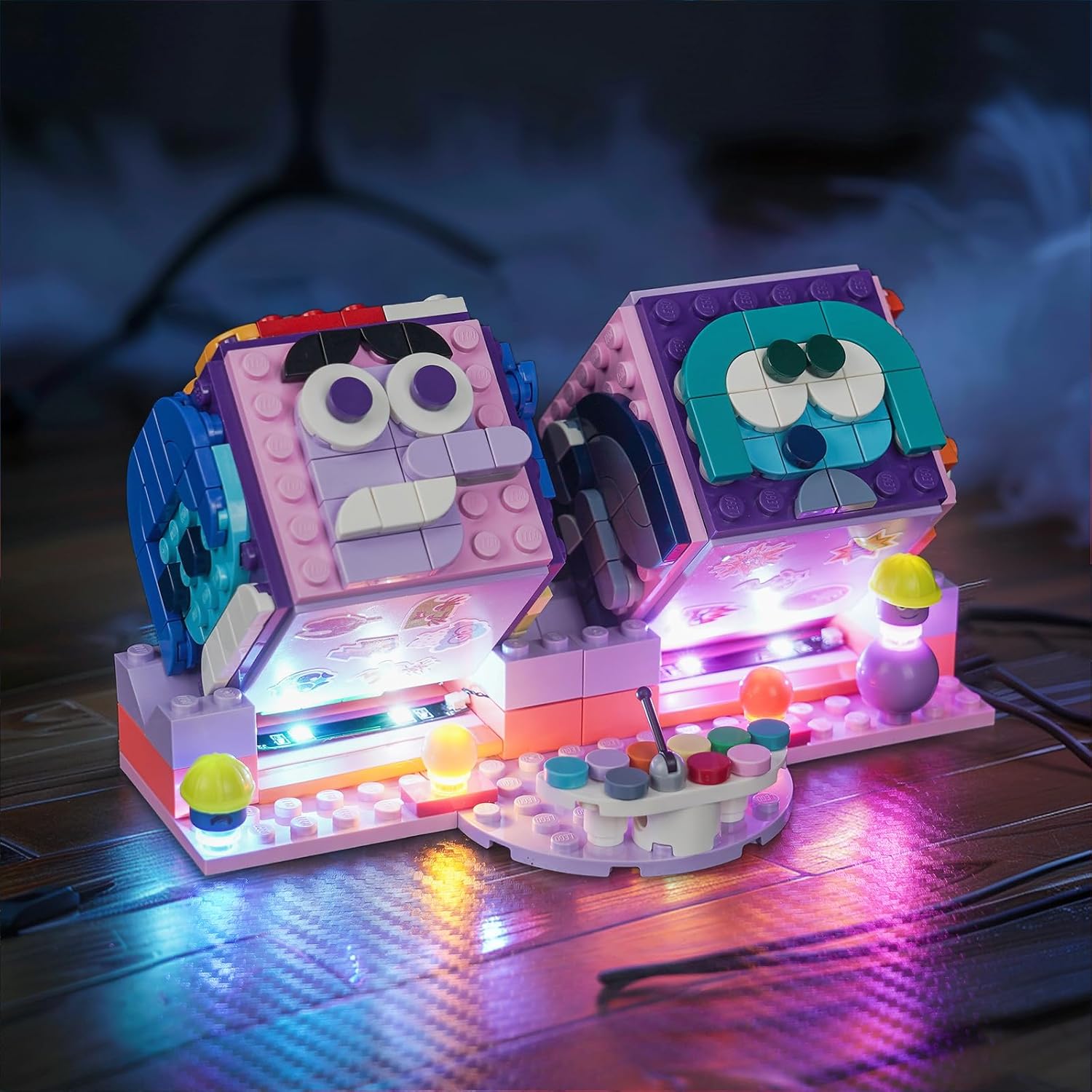 BrickBling Light Kit Compatible with Lego Inside Out 2 Mood Cubes from Pixar, Creative Lighting Compatible with Lego 43248 (Lights Only, No Bricks)