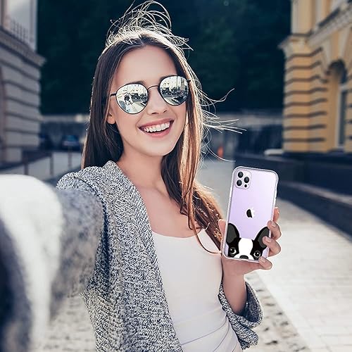 Miniatura 5 de Funda compatible con iPhone 14 Pro Max, bonita funda de teléfono de Bulldog Francés, TPU suave a prueba de golpes, transparente, regalo para mujeres