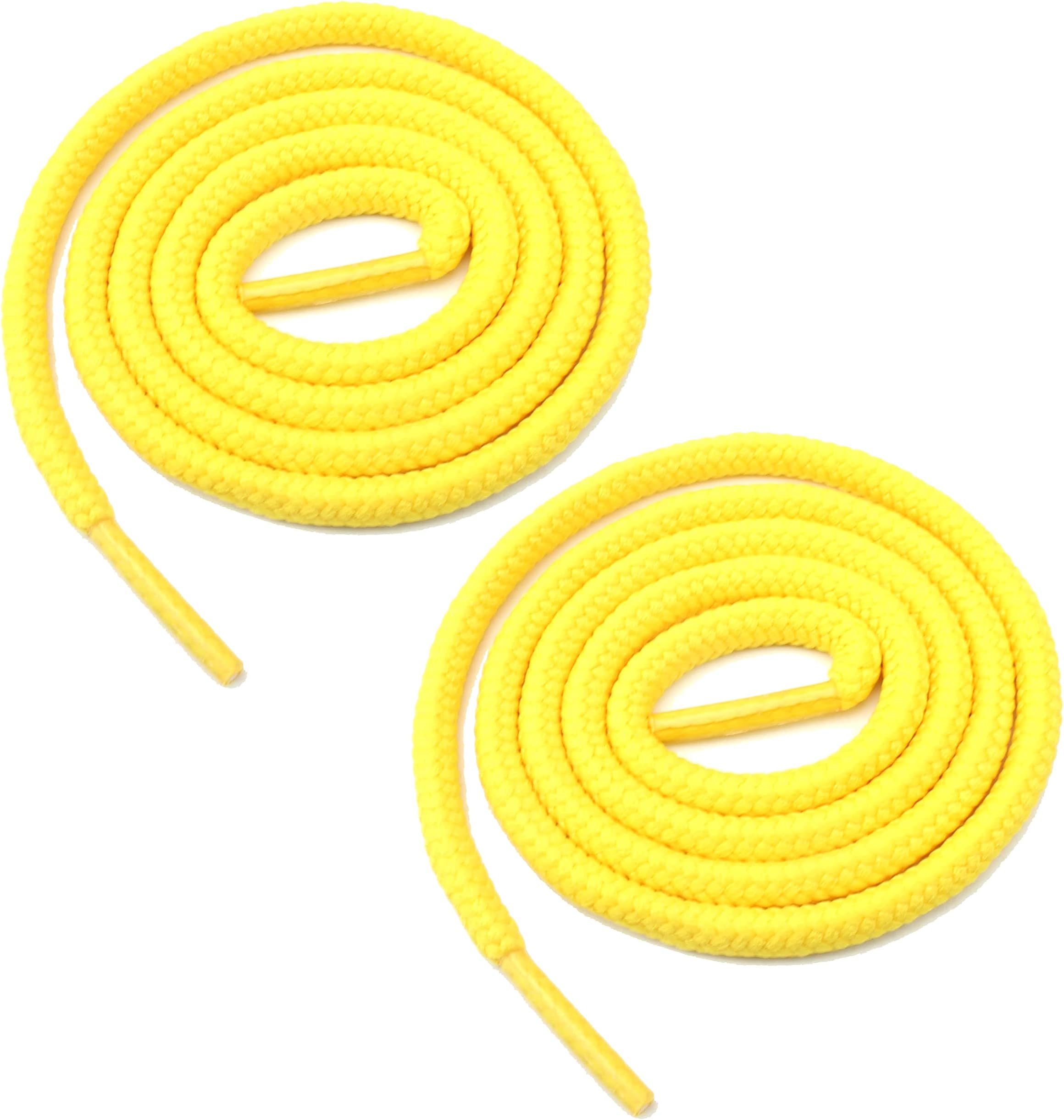 Round Boot Shoelaces 3/16" Thick Heavy Duty Strings for Work, Hiking Shoes, Combat - 27" to 72" Length Shoe Laces
