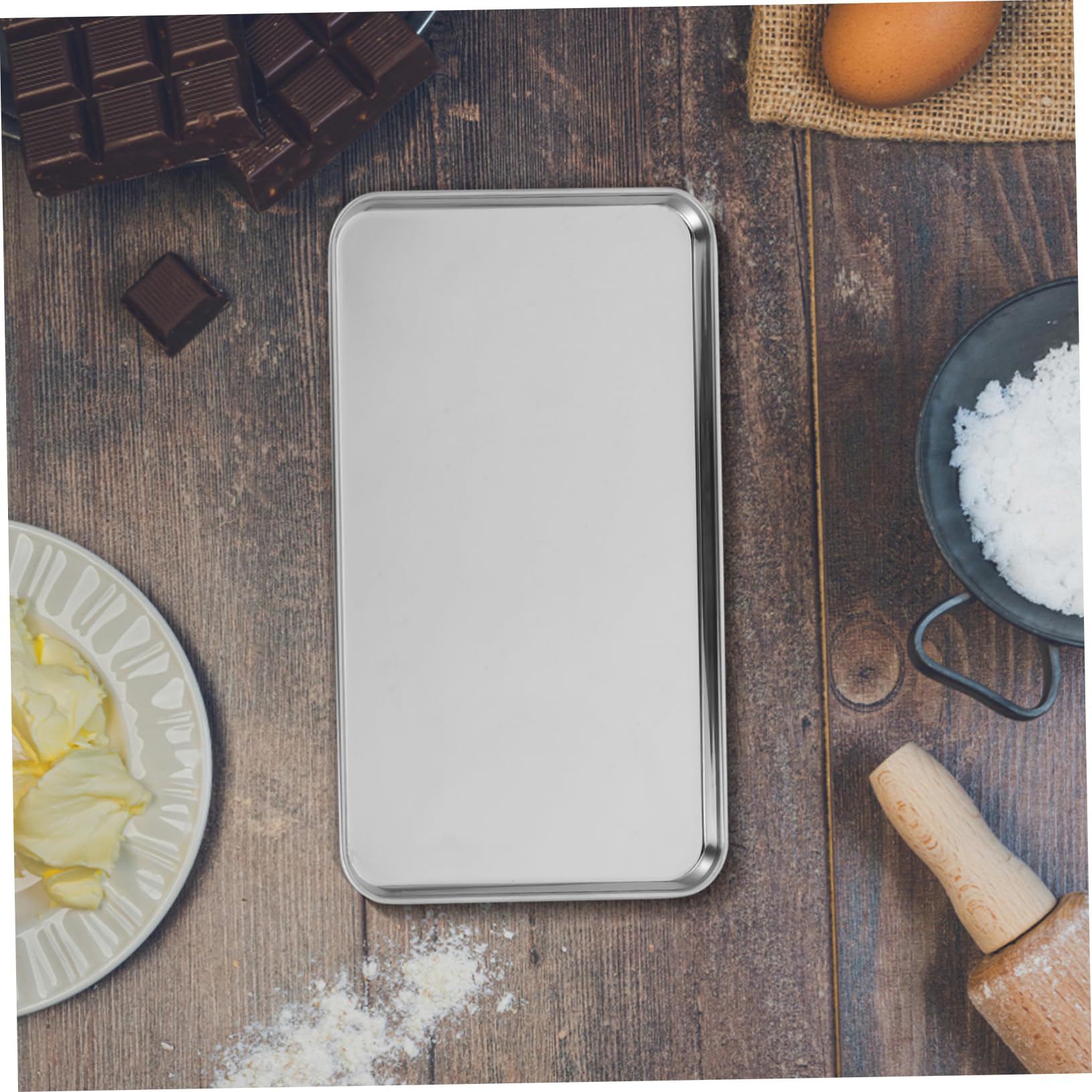 Amazon | COLLBATH 1個 ステンレストレー み silver 長方形の