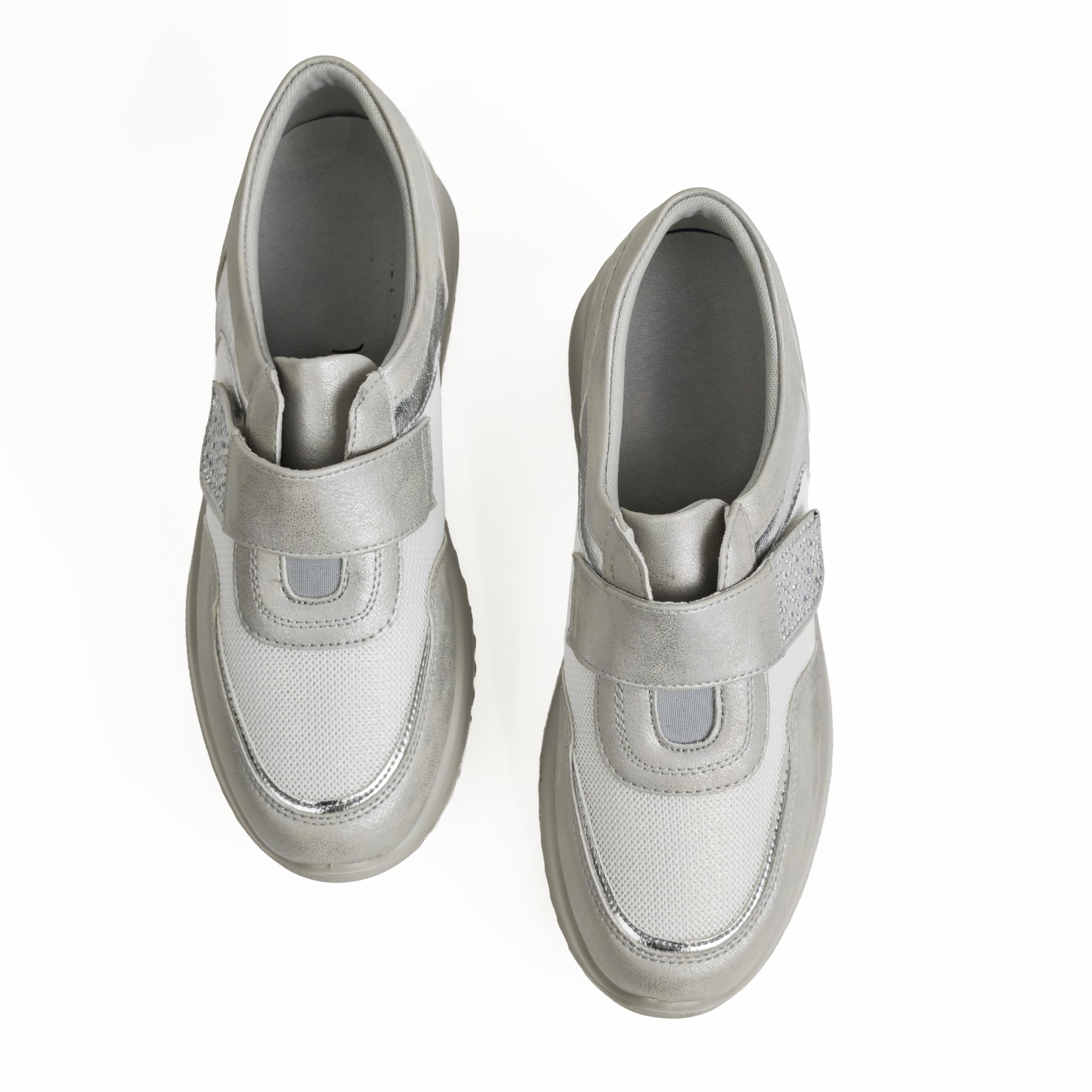 Sneakers Donna con Zeppa Scarpe Comode Eleganti Casual con Strappo Traspiranti Leggere Antiscivolo per Camminare