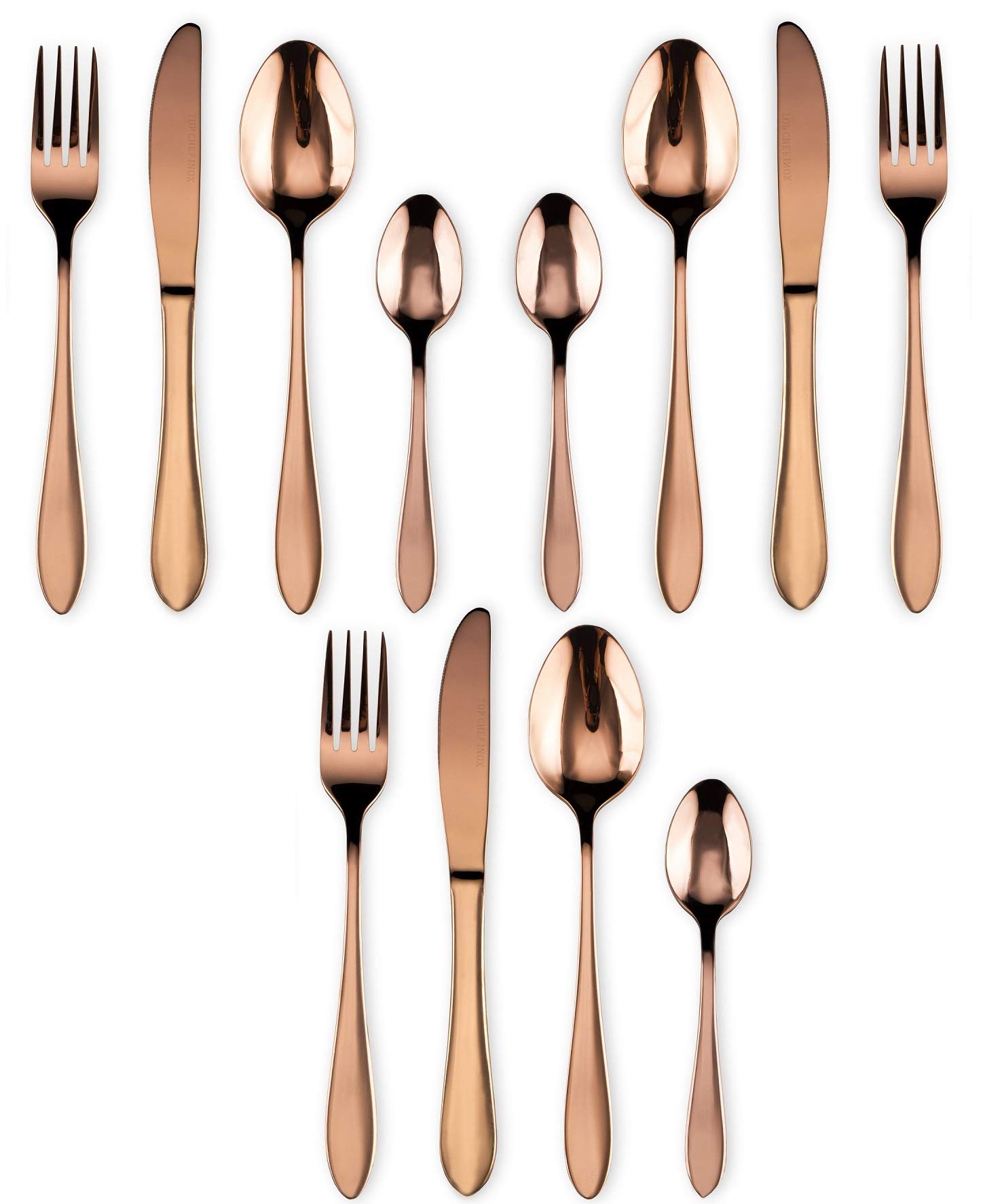 Star Work 28 Piece Cutlery Set | Gold Coated Stainless Steel Grade 304 | Food Grade | Dishwasher Safe | Kitchen Dining Collection (Set of 28 – 7 Spoon + 7 Fork + 7 Knife | 7 Tea-Spoon) — Amazon image 8