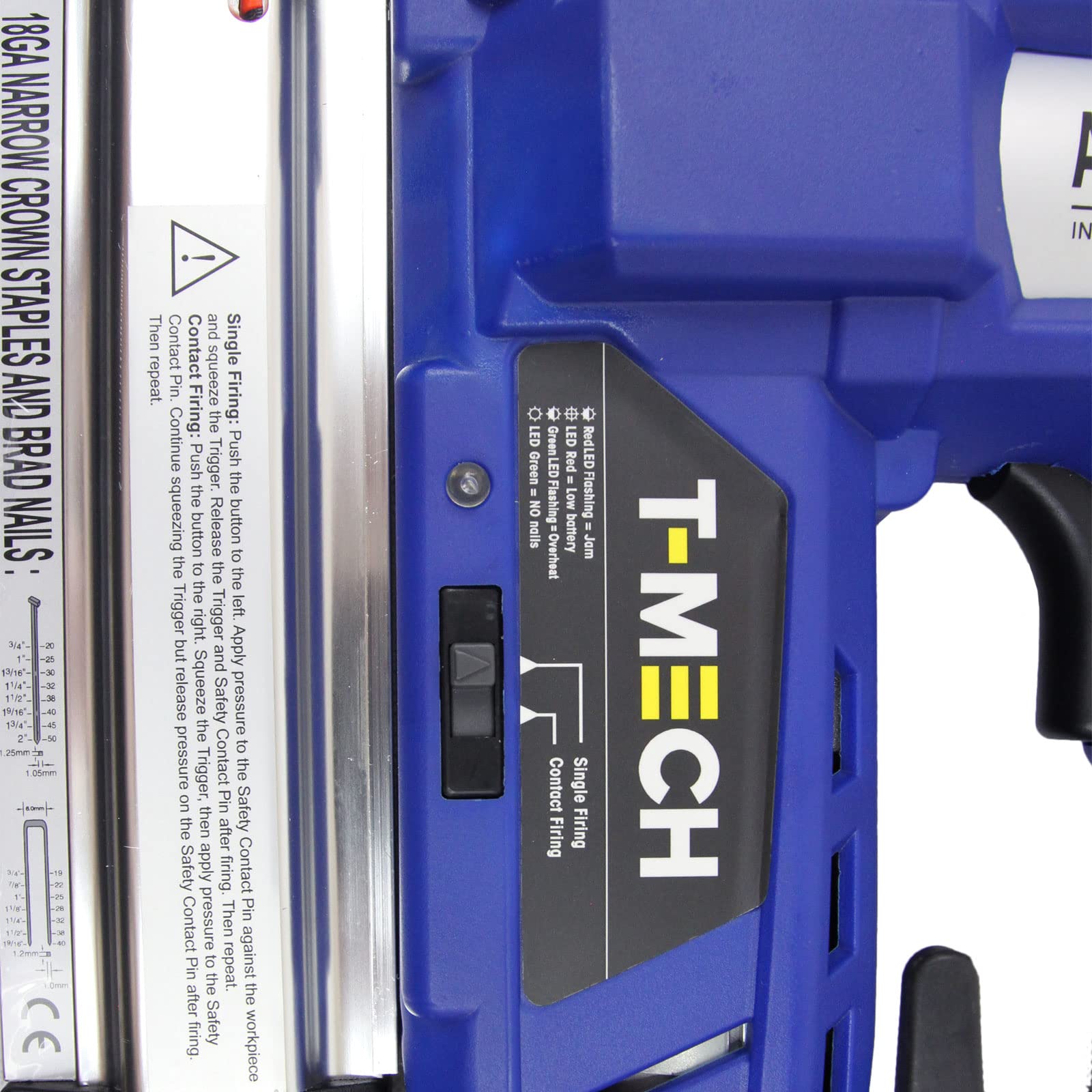 Pistola de Clavos y Grapas para Madera Clavadora Grapadora Neumática 2 en 1 18V Inalámbrica Sin Hilos con Batería Adicional + Li-on Cargada en 50minutos Larga Duración, 300 Clavos y 300 Grapas GRATIS