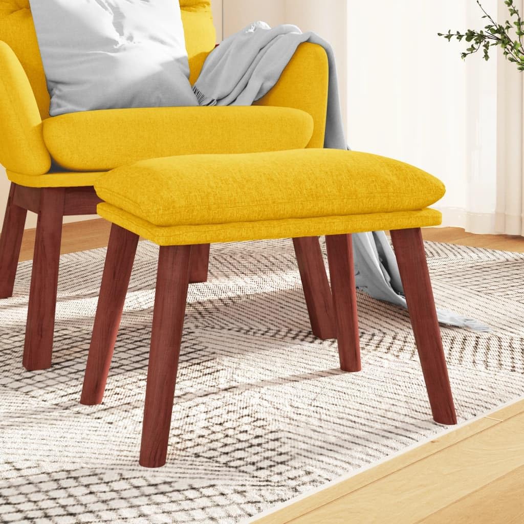pouf poggiapiedi,pouf contenitore rotondo,Poggiapiedi Giallo Senape 45x29,5x35 cm in TessutoGeeignet für Wohnzimmer, Schlafzimmer, Bad