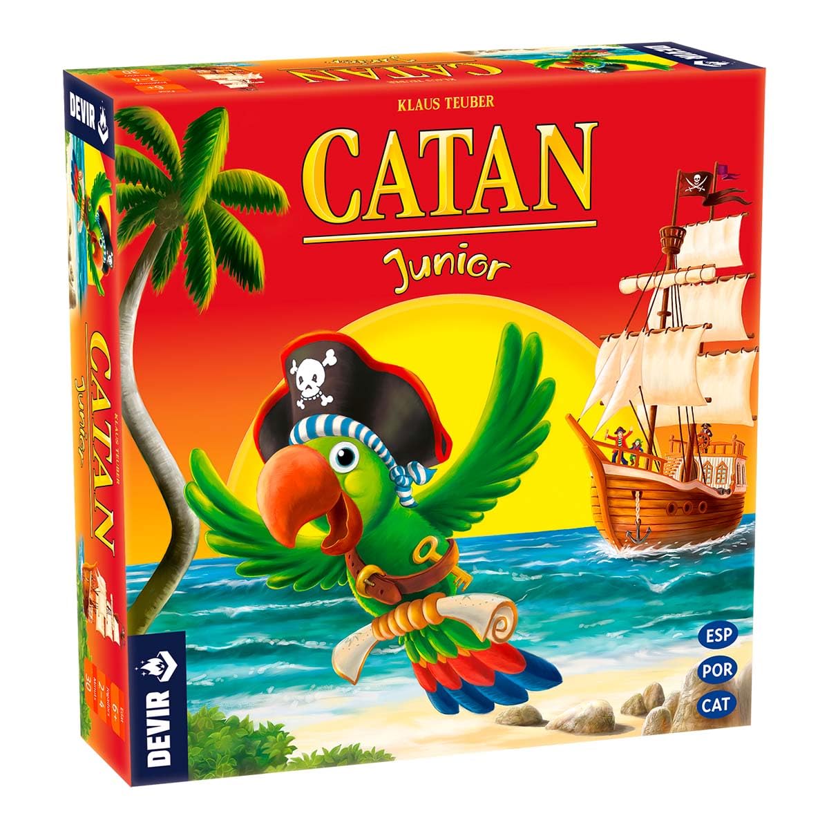Devir- Catan Junior Board Game in Spanish, Catalan and Portuguese (BGCATJU)