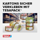 tesapack 64014 Low-Noise Parcel Tape, Pack of 6, for Packing Parcels and Shipping Boxes, Transparent, 6 Rolls, Each Roll 66 m - 7