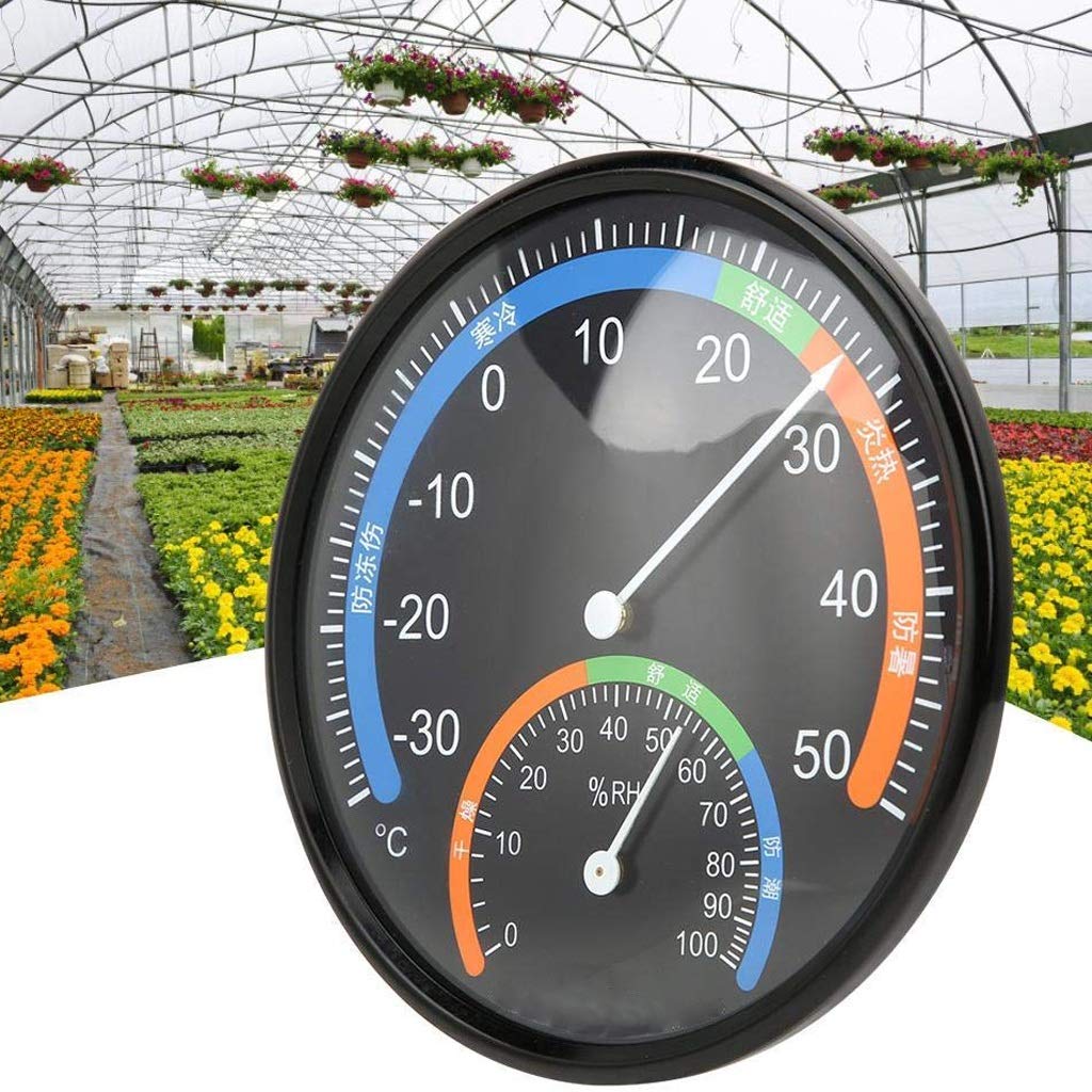 Room Thermometer Wall Thermometer - Hygrometer Indoor Outdoor for Patio，Temperature Humidity Humidor