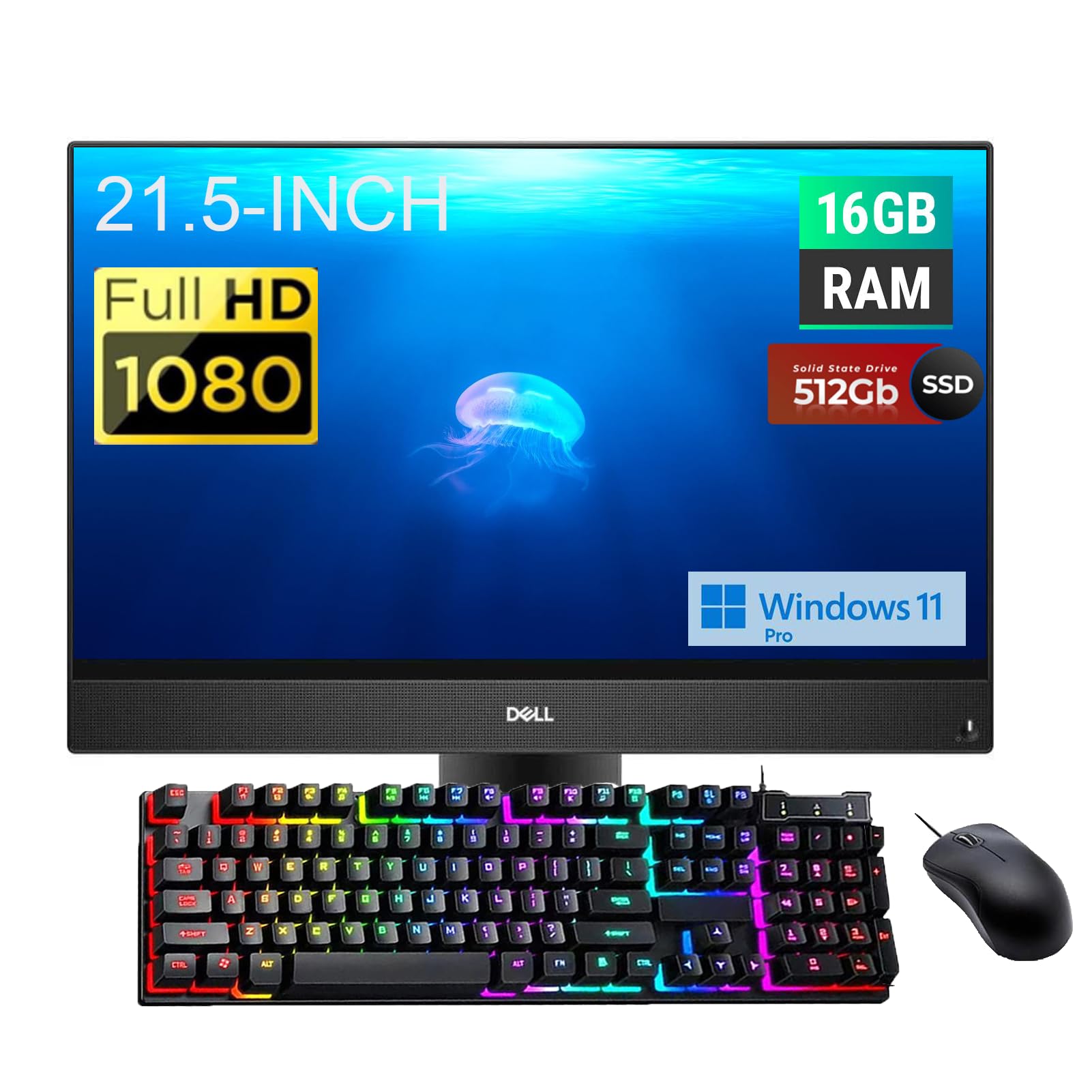 Dell Optiplex 5270 All-in-One Desktop Computer, 21.5