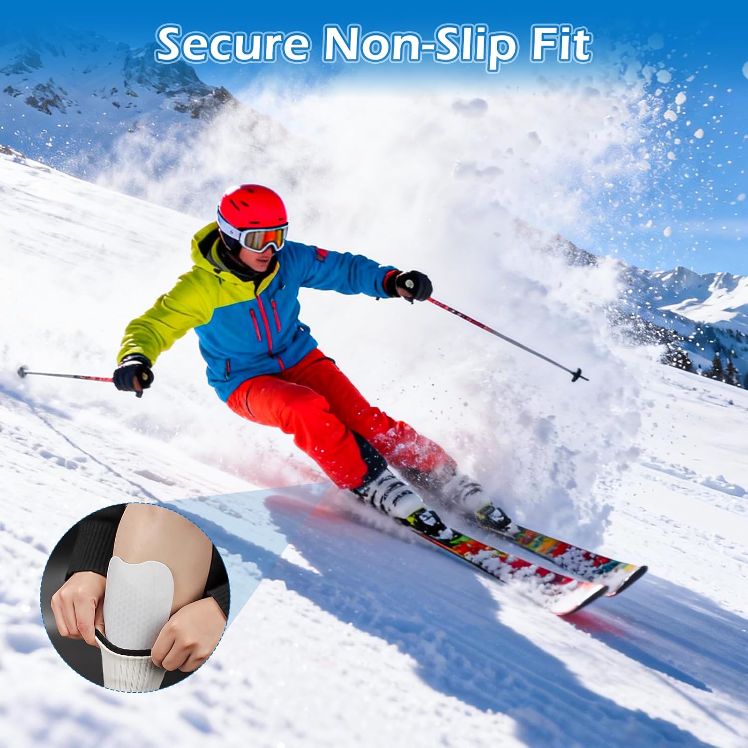 2/4/6/8 Pcs Ski Shin Guards for Boots, Gel Shin Pads for Ski & Snowboard, Lightweight Reusable Shin Protectors for Pressure Relief - Image 5