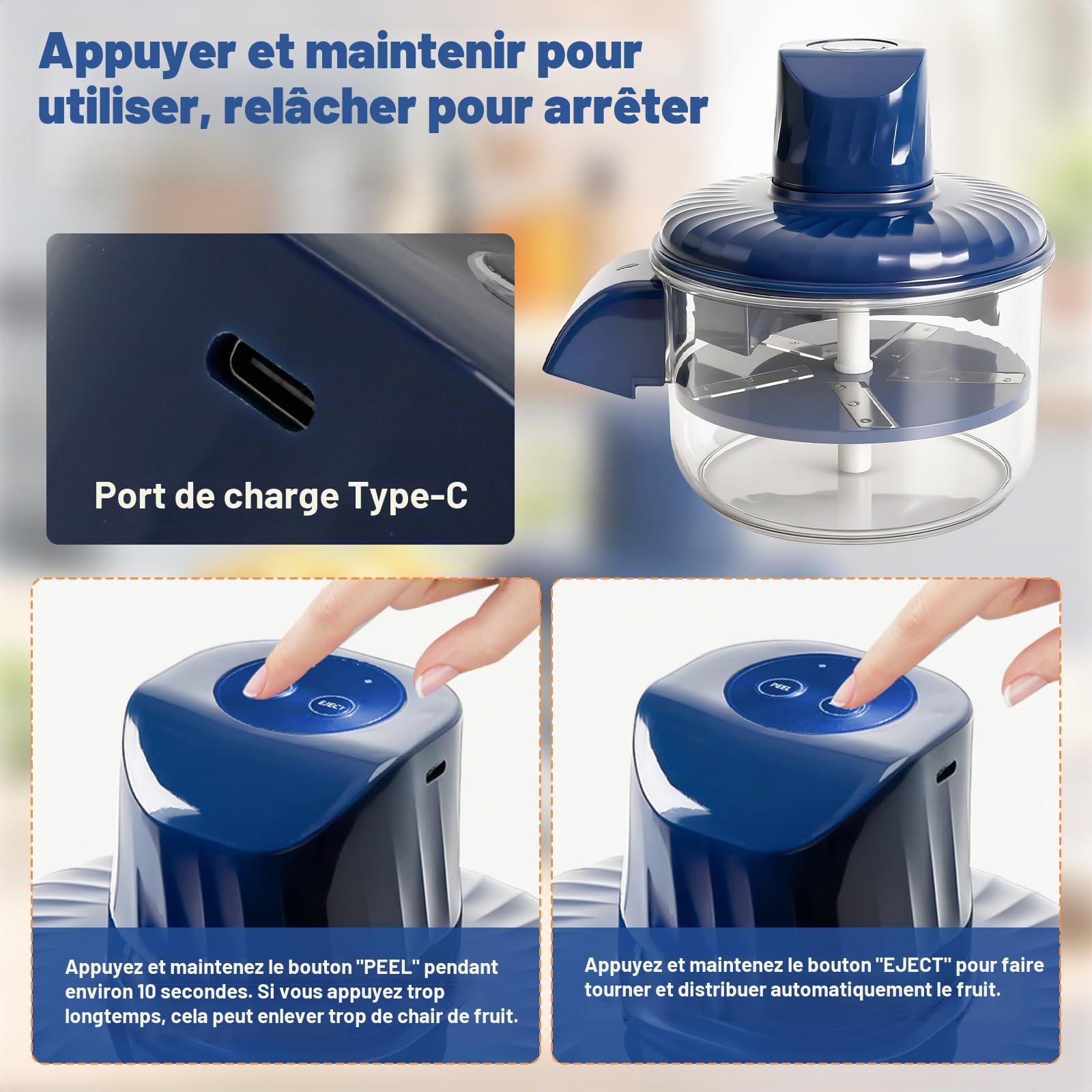 Éplucheur de raisin électrique, 3 en 1 automatique automatique pour petits fruits, éplucheur d'ail, machine pour raisins, ail, tomates, dattes, prunes, olives