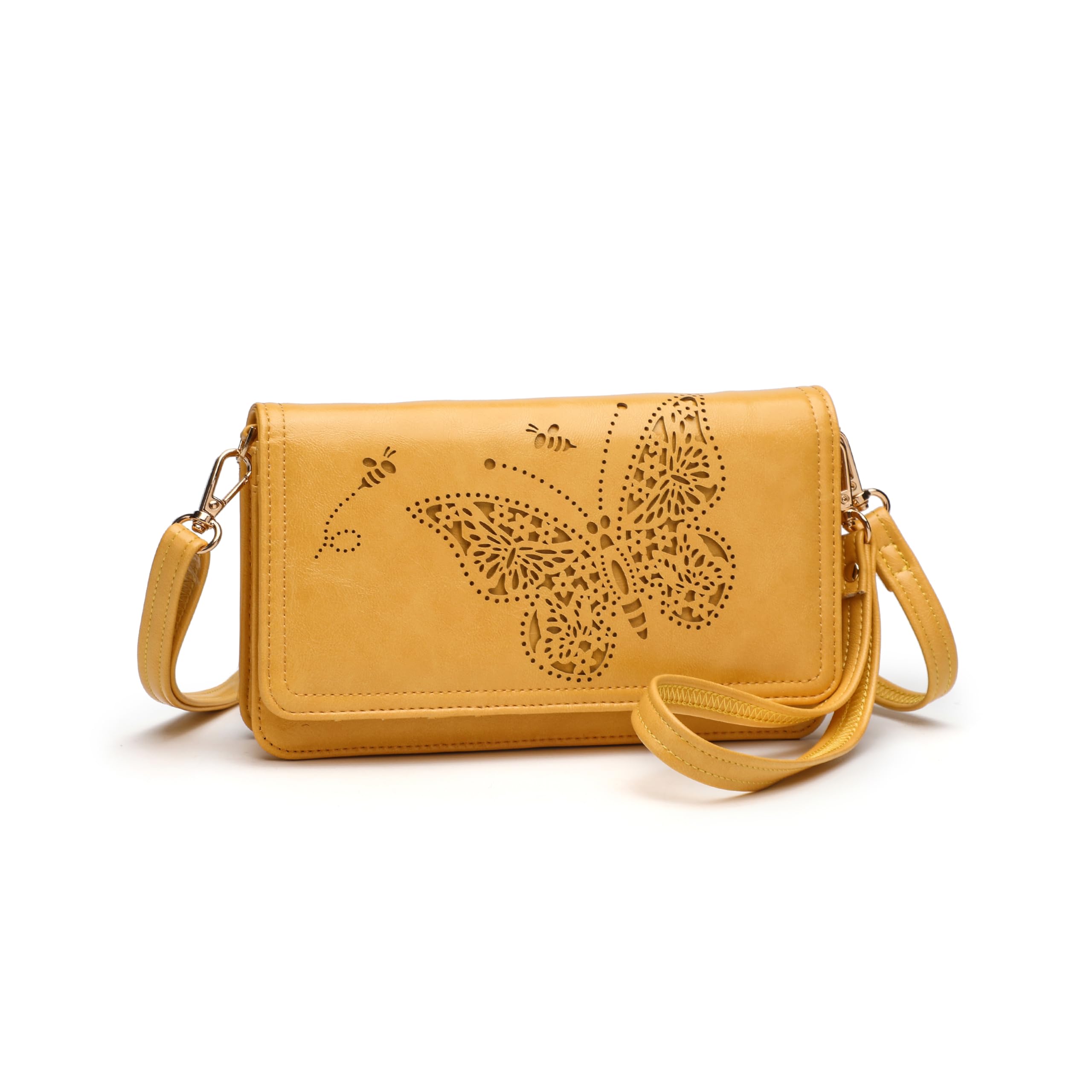 ANFUMAN Crossbody Bags For Women Wristlet Wallet Phone Purse Shoulder handbags Multi-Function Small RFID Clutch Card Holder