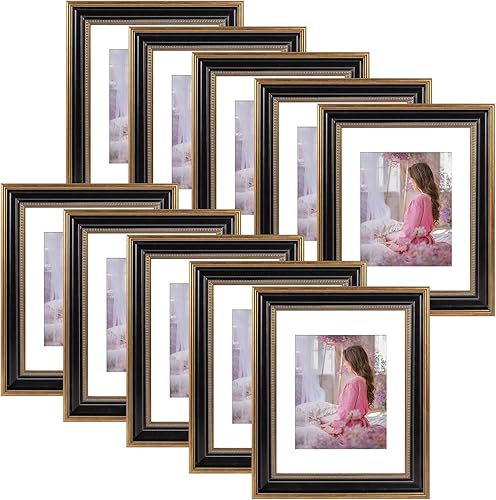 Space Art Deco, Portarretratos negro de 11 x 17 pulgadas, para fotosimágenespósteres, ganchos de dientes de sierra, montaje en pared,