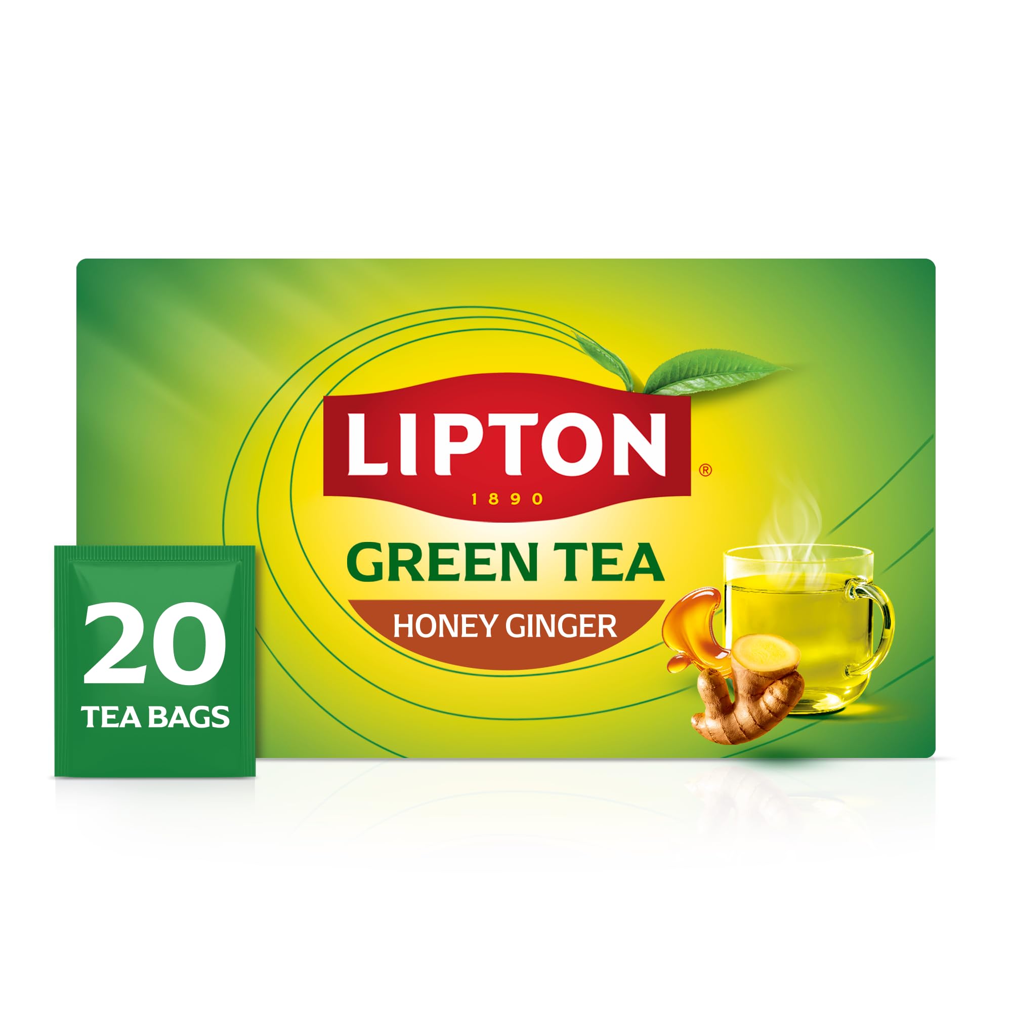 Amazon.com : Lipton Honey Ginger Green Tea Bags 20-Count Flavored