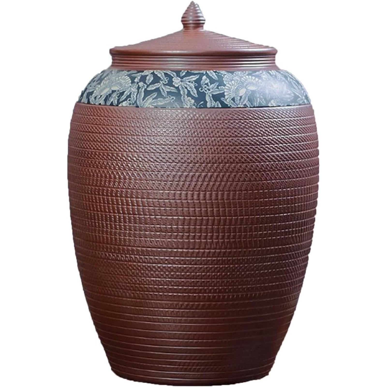 MESCXTY Sealed Ceramic Rice Bucket,Ceramic Large Food Storage Jar with Lid,Chinese Jar, Dispenser Container, for Rice, Soybeans, Flour 25KG