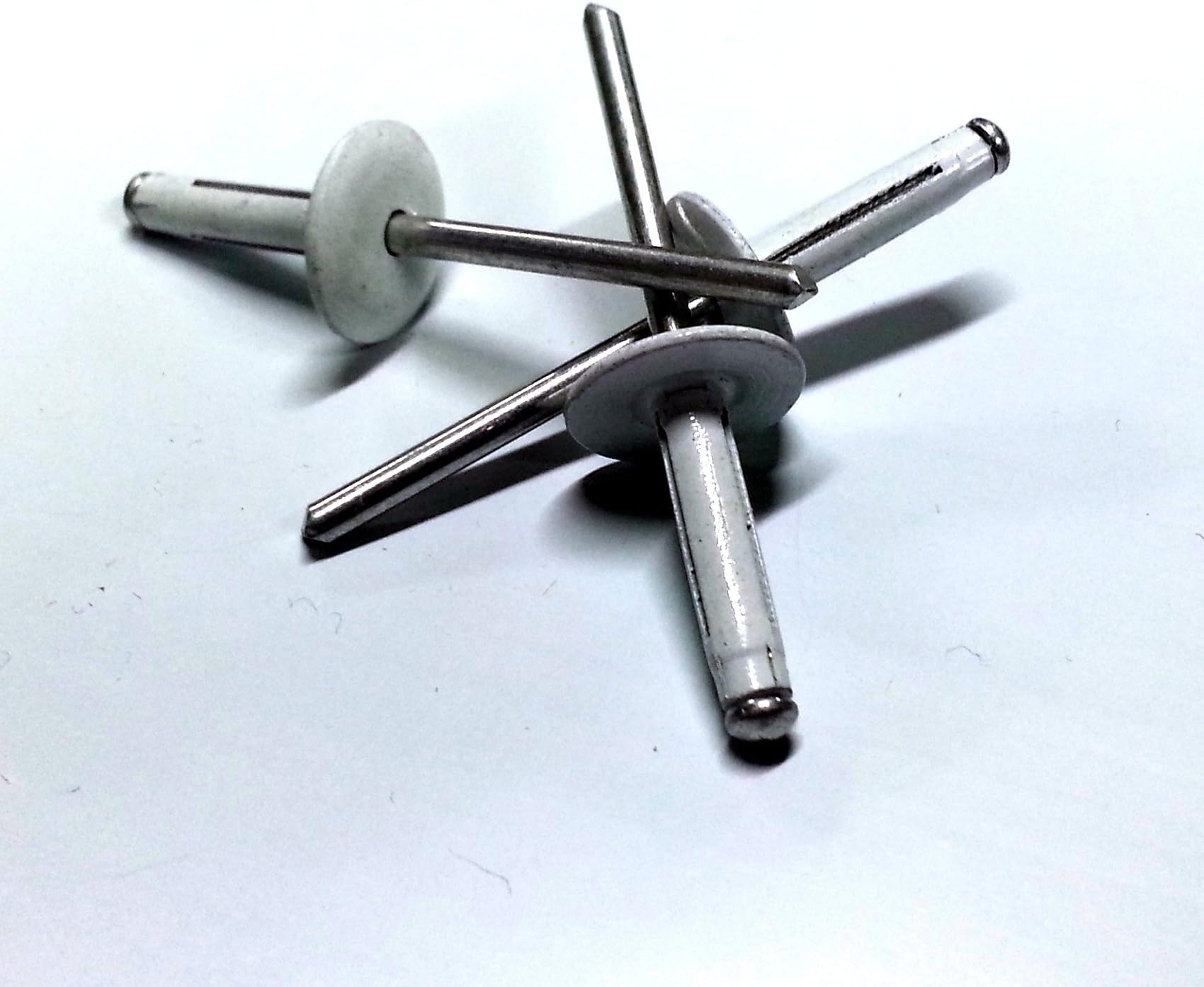 HDM Performance Parts Large Head White Tri-Fold Exploding Blind Pop Rivets 50ct