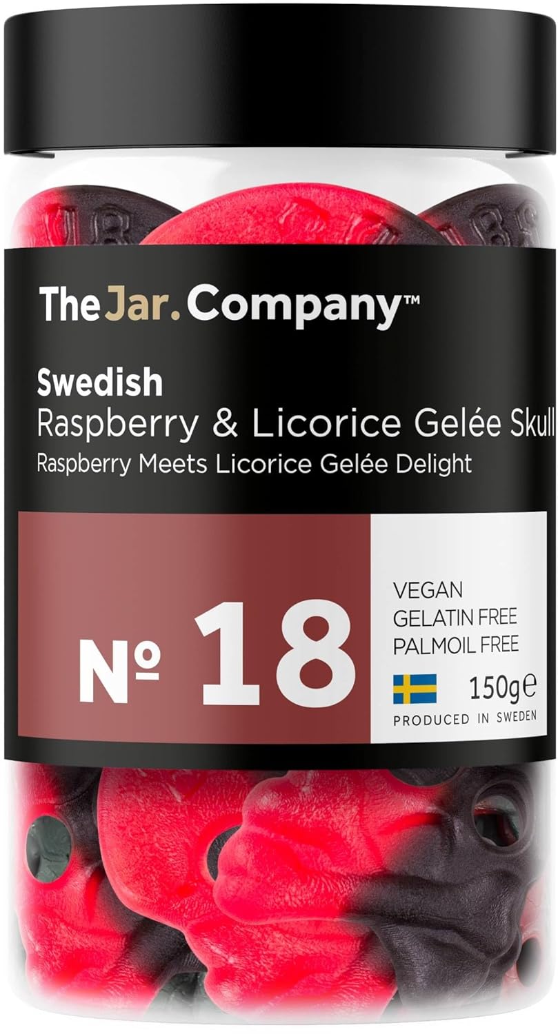 TheJar.Company - Swedish Candy - ?18 - Raspberry & Licorice Gelée Skull
