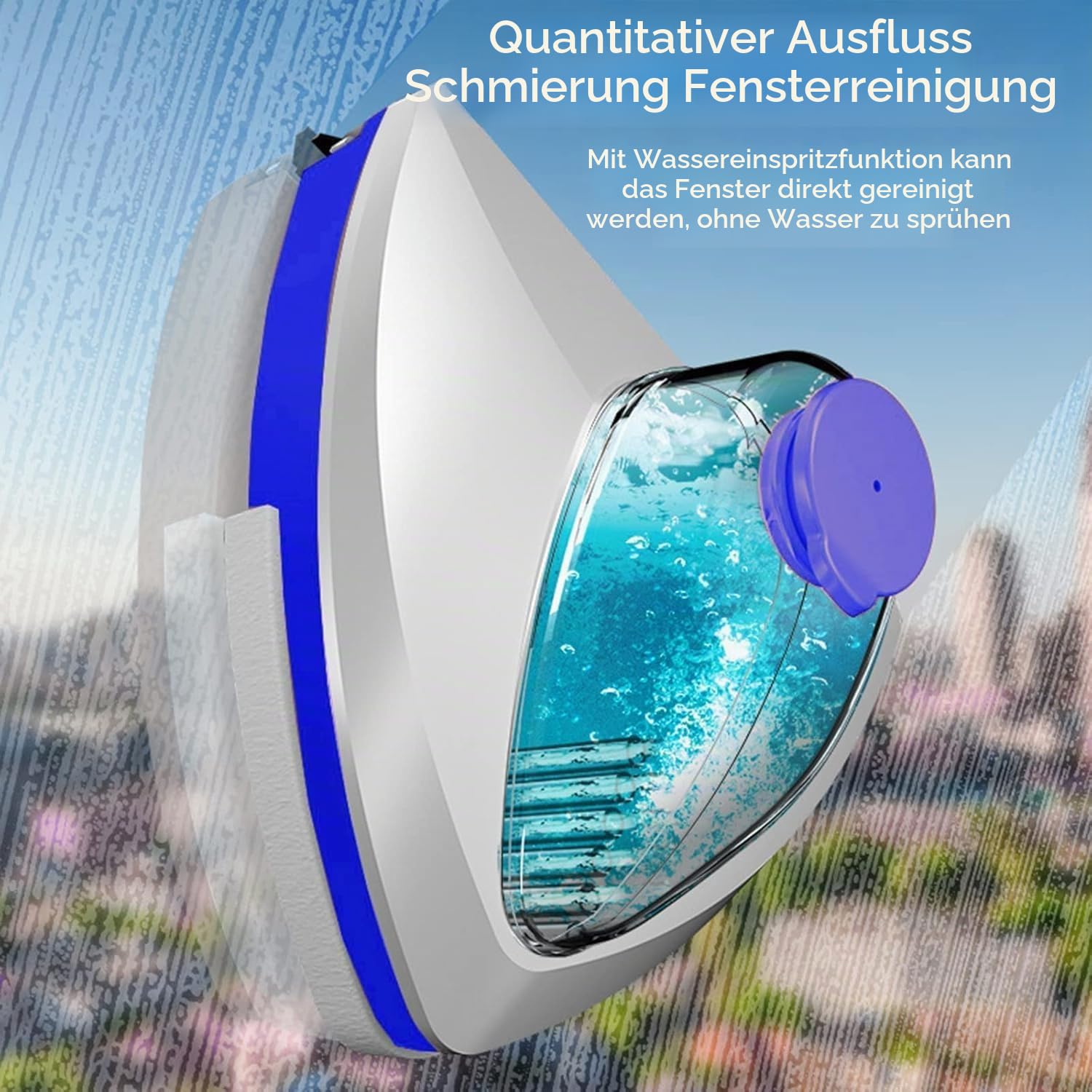 Doppelseitiger magnetischer Fensterreiniger Magnet Glasreiniger für Fenster mit Einer Dicke von 3-8 mm, reinigt innen und außen