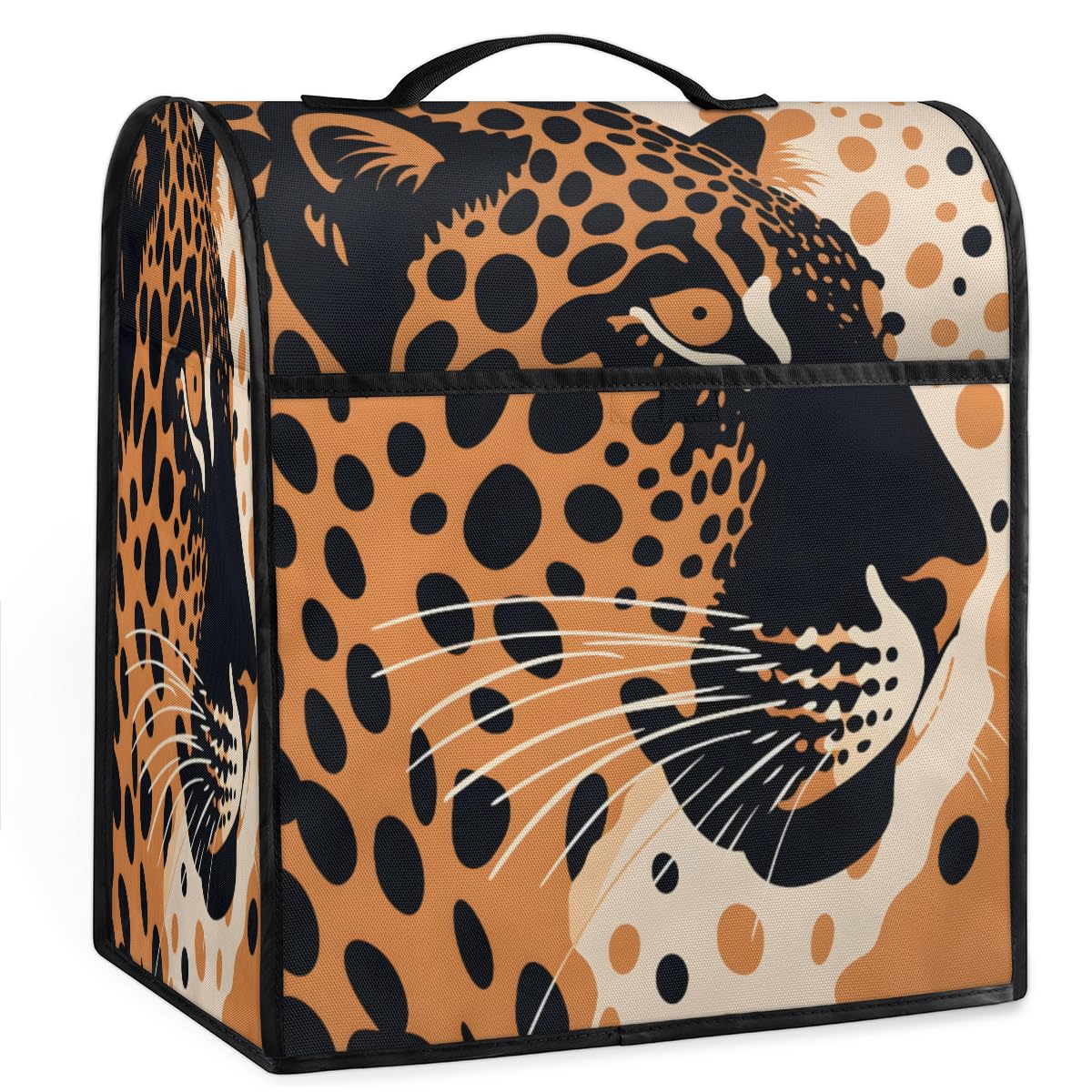 Coffee Maker Cover Leopard Abstract Kitchen Appliance Covers Small Appliance Covers Blender Cover Juicer Cover Dust Covers for Kitchen Appliances with Top Handle and Pockets,Washable,C427