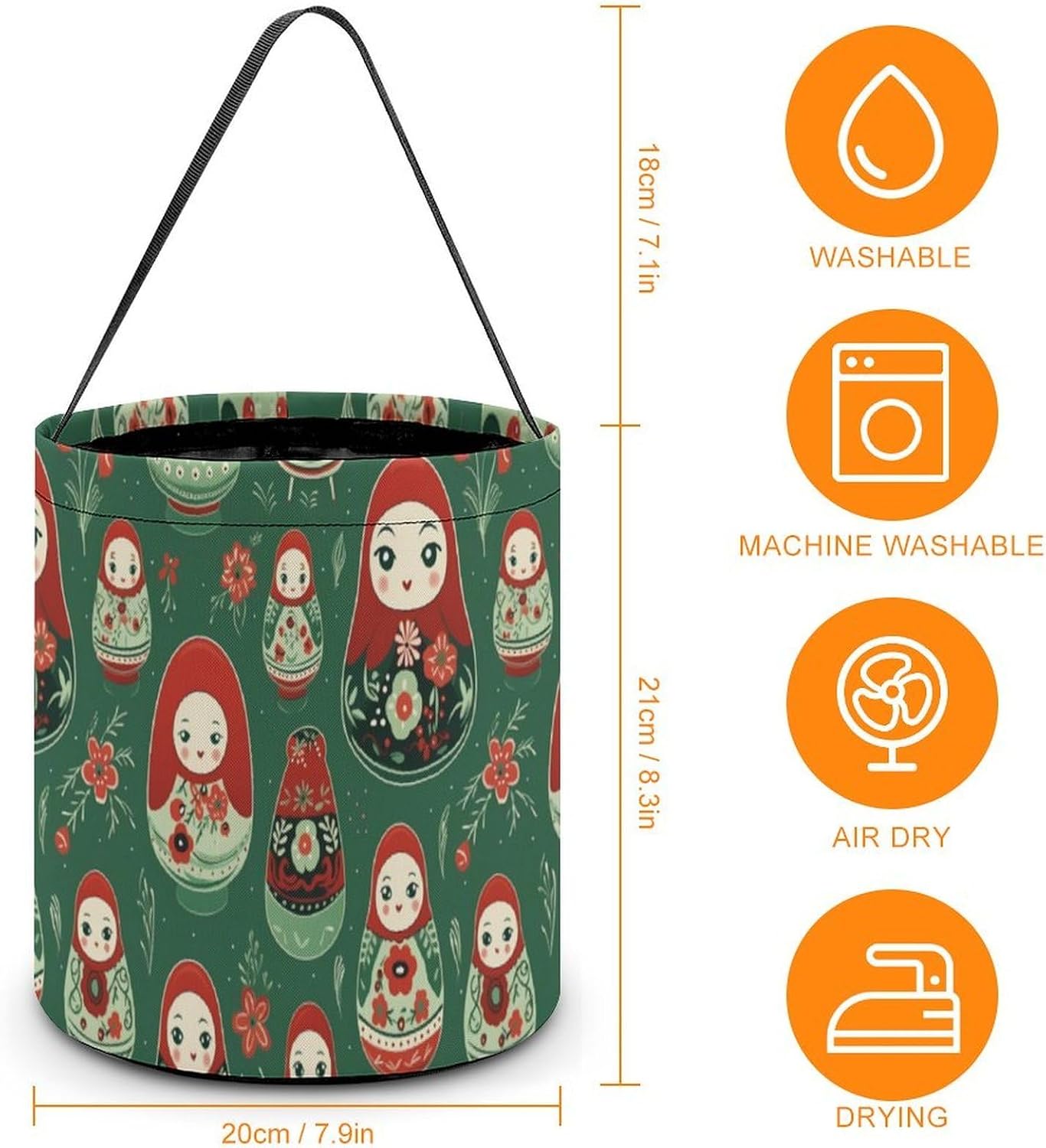 Russian Matryoshka Nesting Dolls Candy Bag Halloween Treat Goody Bags Party Basket Handbag Holiday Decor