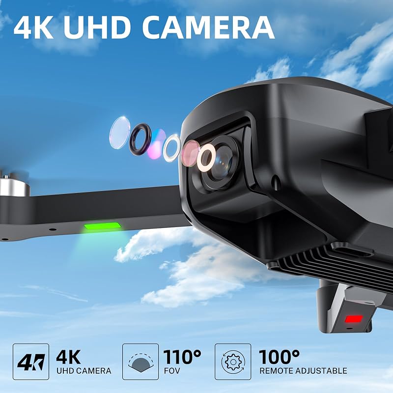 HANNVIW H330S GPS Drón 4K Kamerával - 5G FPV Élő Közvetítés, 249g Alatti, Kefementes Motor, Optikai Áramlás, Követő Mód, Kezdőknek és Haladó