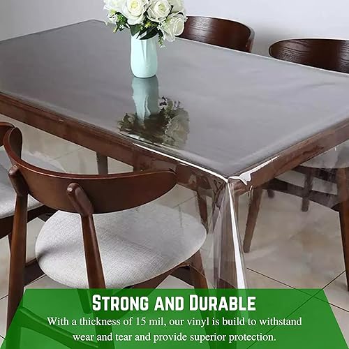 Miniatura 3 de Farm Plastic Supply - Lámina de vinilo transparente - 15 mil - (4 pies 6 pulgadas x 7 pies) - Lámina de plástico de vinilo, lámina de vinilo