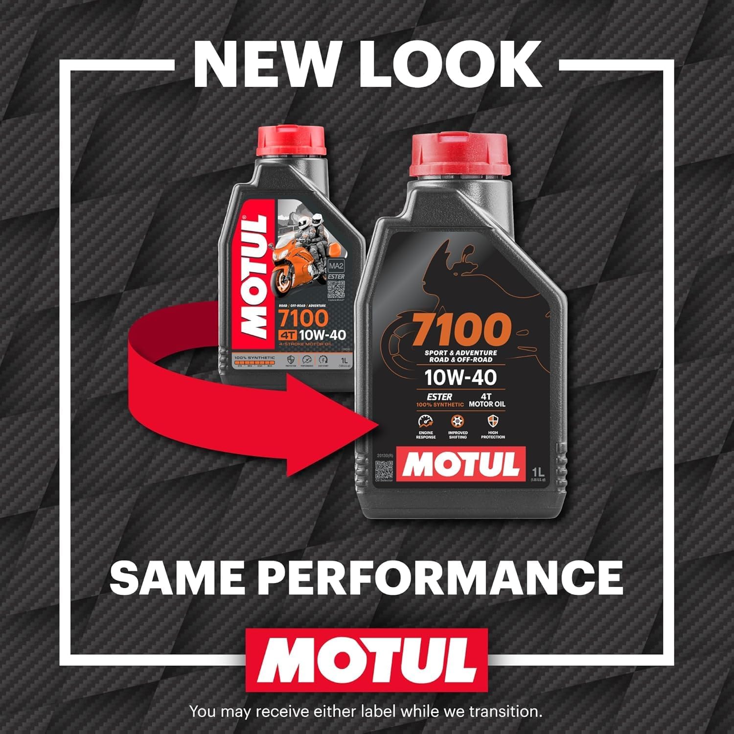 Motul 104092 Set of 2 7100 4T 10W-40 Motor Oil 1-Gallon Bottles