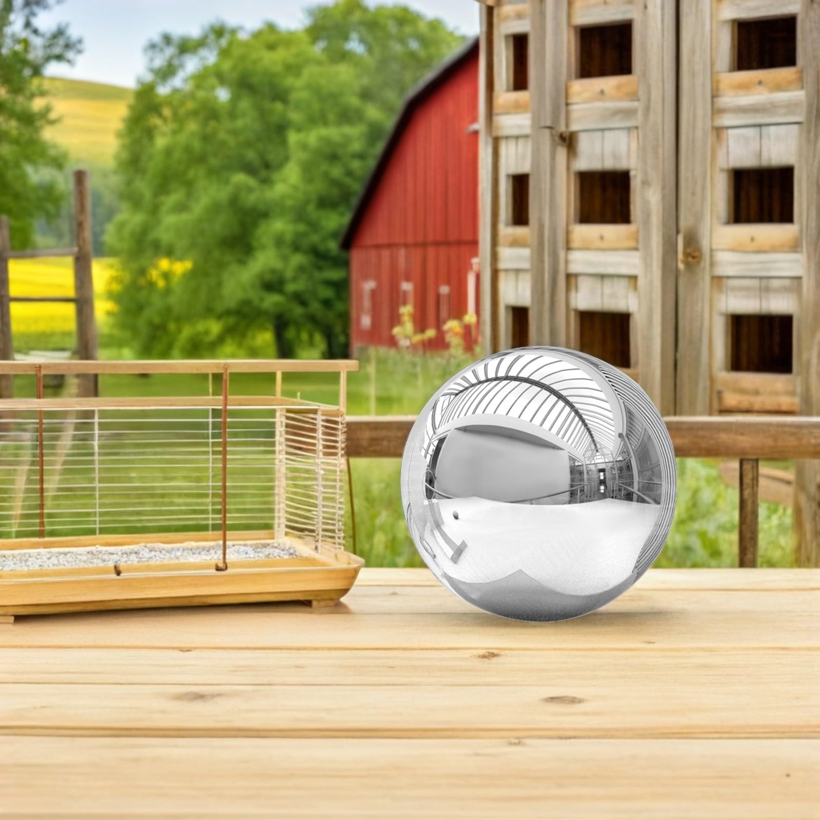 Didiseaon Sfera Riflettente in Acciaio Inossidabile Design Semplice, Palla Decorativa da Giardino Resistente e Non Facile da Deformare, per Decorare la Camera da Letto