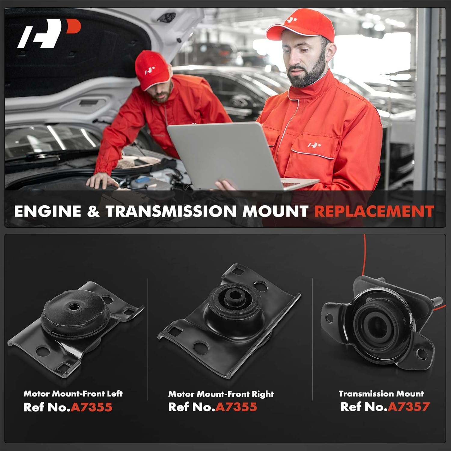 A-Premium 3PCS Engine Motor Mount and Transmission Mount Kit Compatible with Nissan Pathfinder 2008-2012, Titan 2004-2015, Armada 2005-2015 & Infiniti QX56 2004-2010, 4WD, Automatic Transmission Only