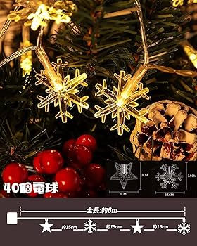Amazon.co.jp: Topamz LEDイルミネーションライト 6m 40灯 電池