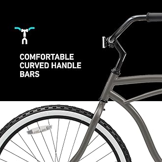 sixthreezero Around The Block Men's Beach Cruiser Bike, Hybrid Bicycle with Rear Rack, Multiple Speed and Color Options