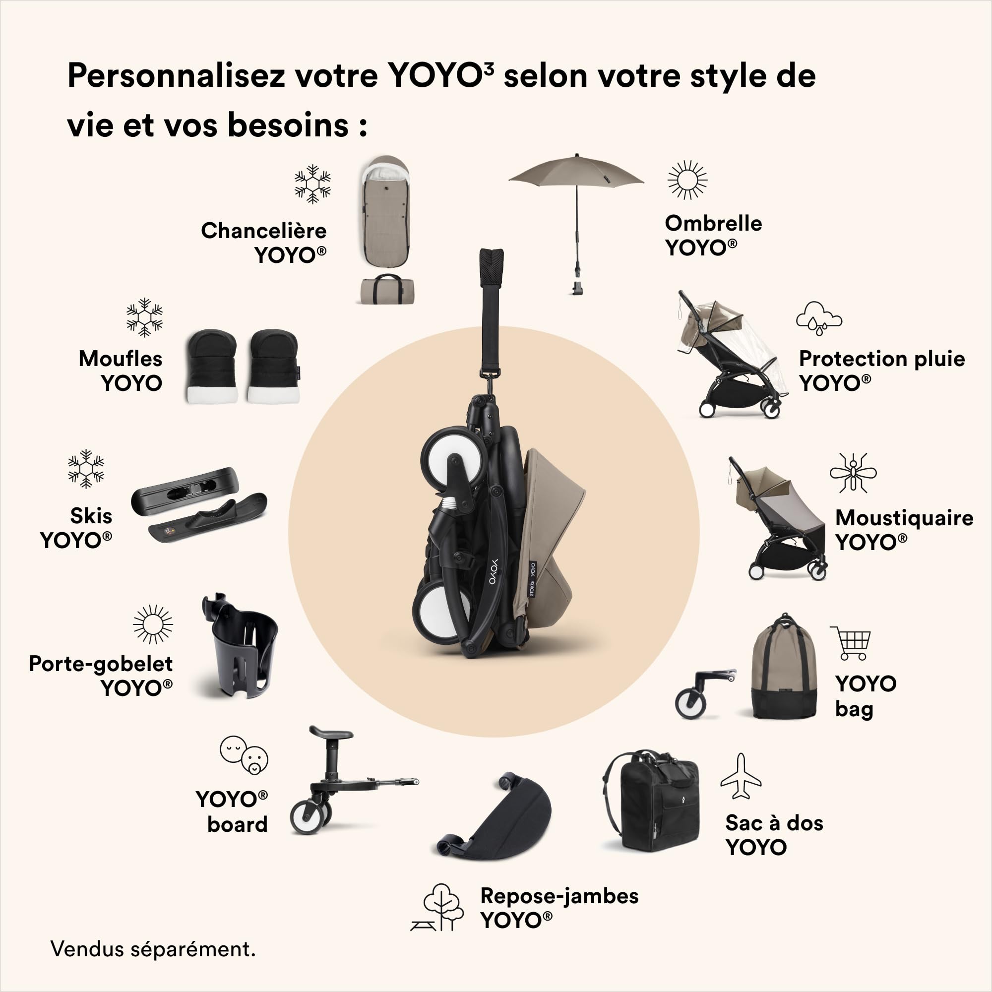 Moufles YOYO noir - Stokke