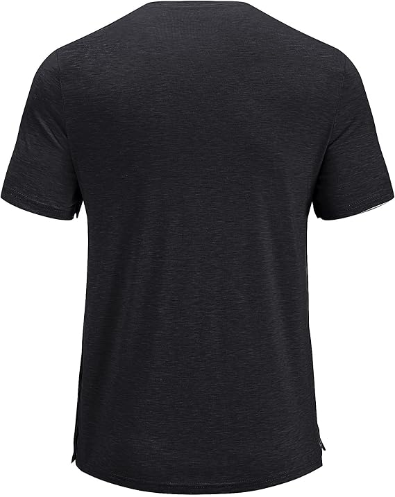 Poriff Men's Post Shoulder Surgery Recovery Shirts Full Tear Away Short Sleeve Snap Chemo Port Access Shirt