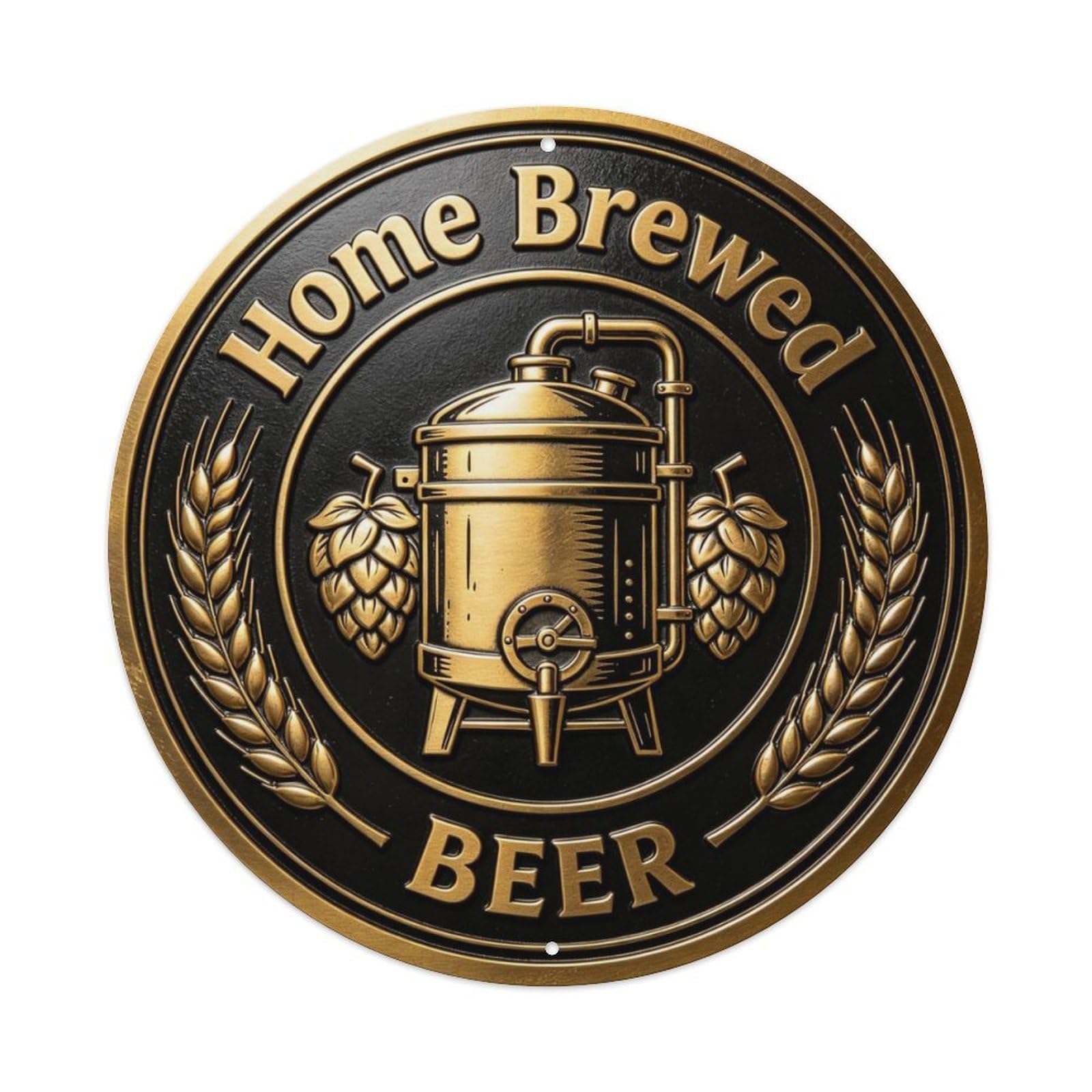 Home Brewed Beer Metal Tin Sign Plaque