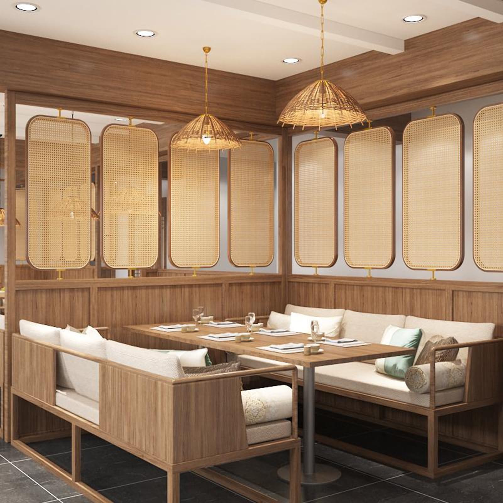 Cloison De Séparation Panneaux De Séparation pour Restaurants Commerciaux Paravent Décoratif pour Table De Restaurant Hotpot pour Hôtel(50X160CM)
