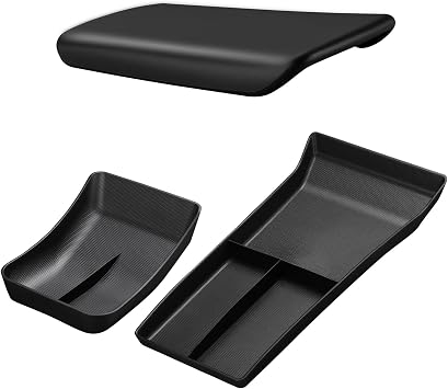 BASENOR Tesla Model S Model X Center Console Cover Armrest Cover, Organizer Tray and Lower Bottom Console Armrest Storage Box